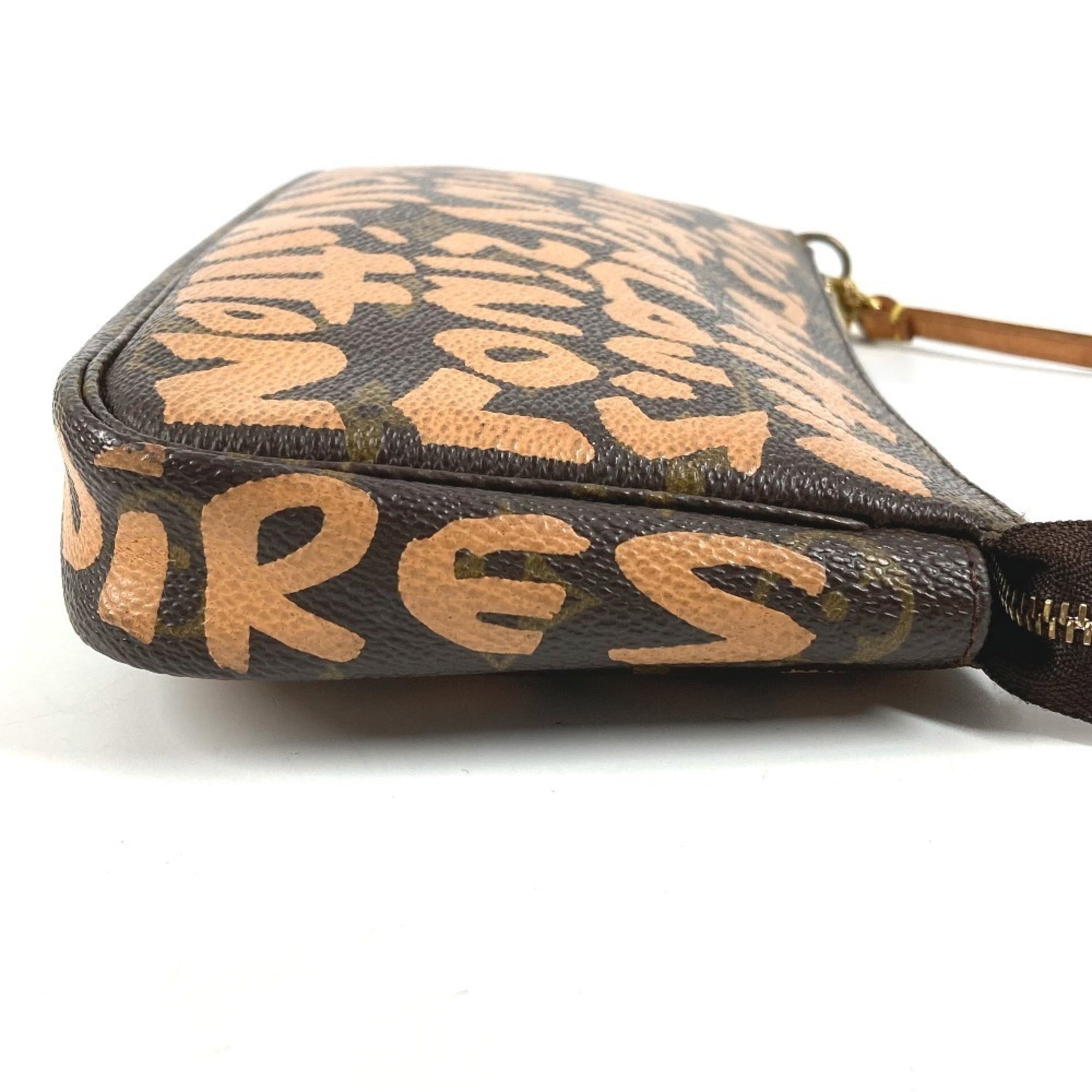 Louis Vuitton Monogram Graffiti Brown Orange Monogram Graffiti Handbag Pochette Shoulder Bag (Pre-Owned)