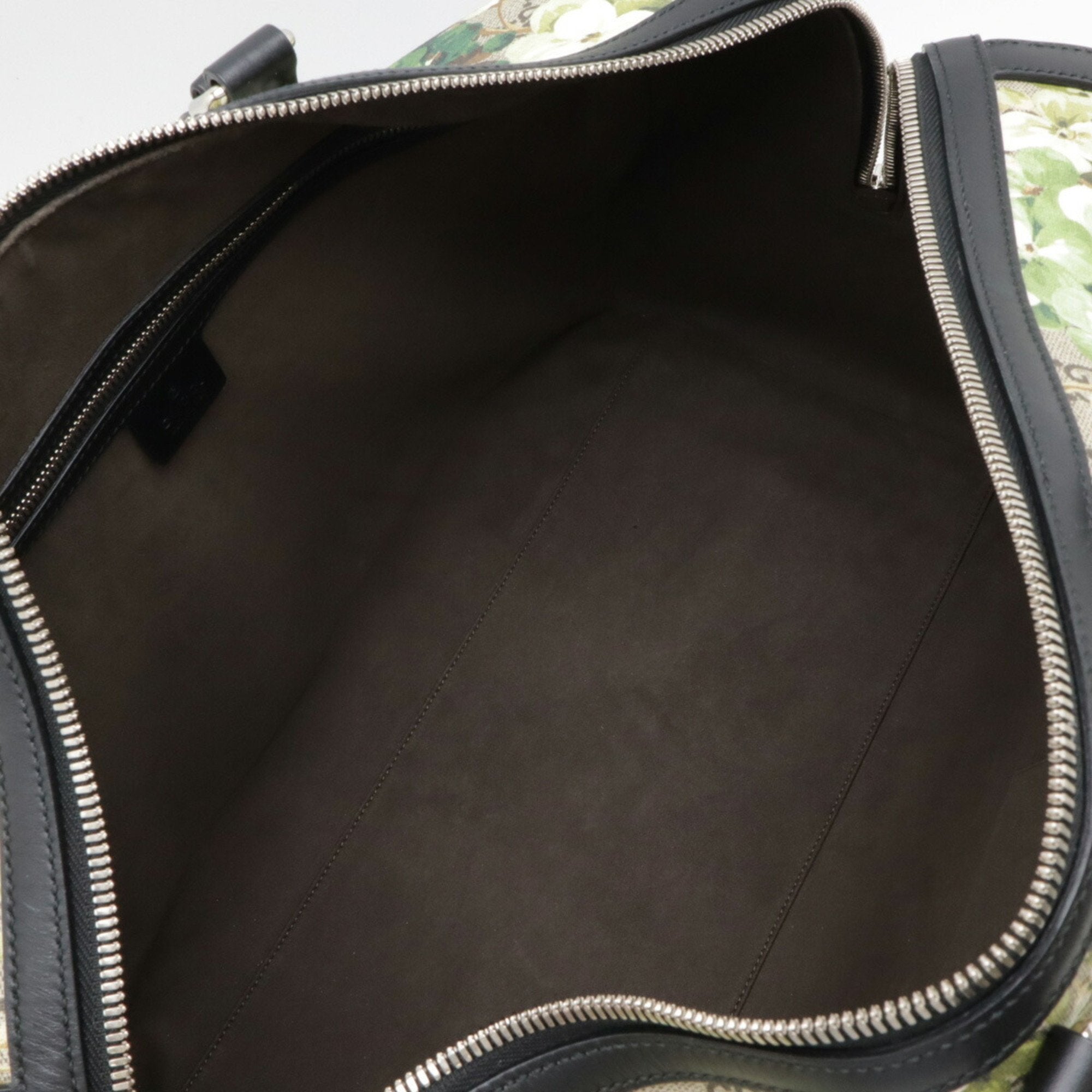 Gucci Beige Black Green Multi-Color Pvc Leather Boston Bag Shoulder Bag (Pre-Owned)