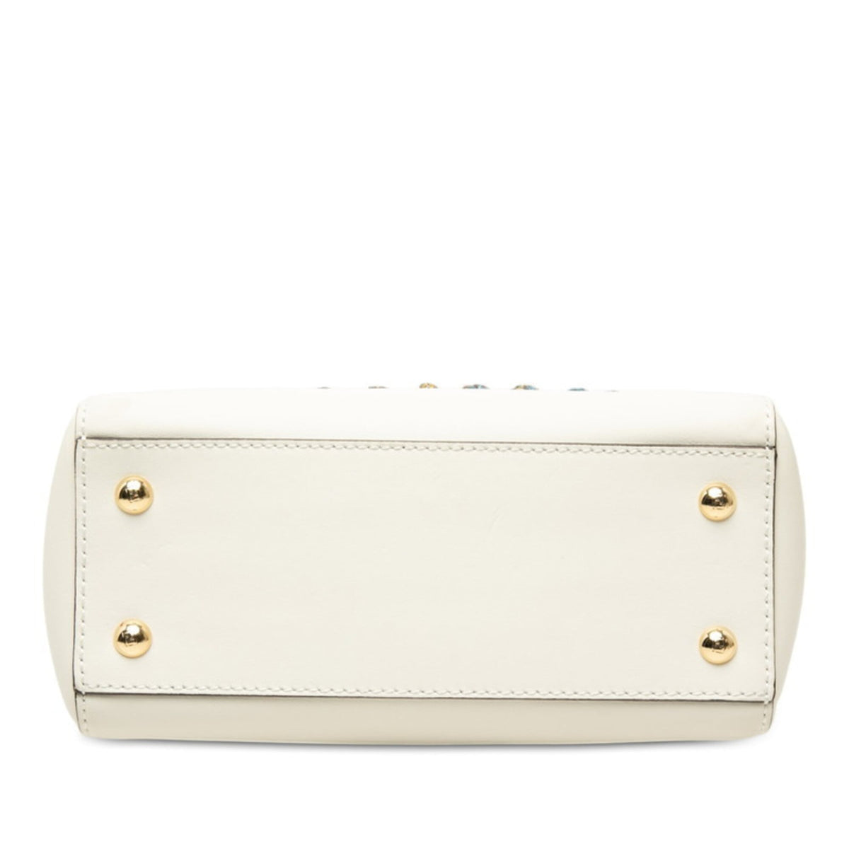 Fendi White Leather Pouch Shoulder Bag (Pre-Owned)