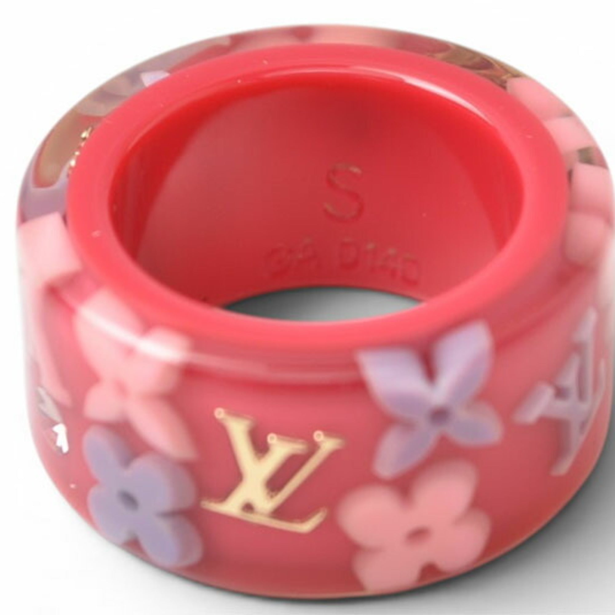 Louis Vuitton Pink Plastic Band Ring (Pre-Owned)
