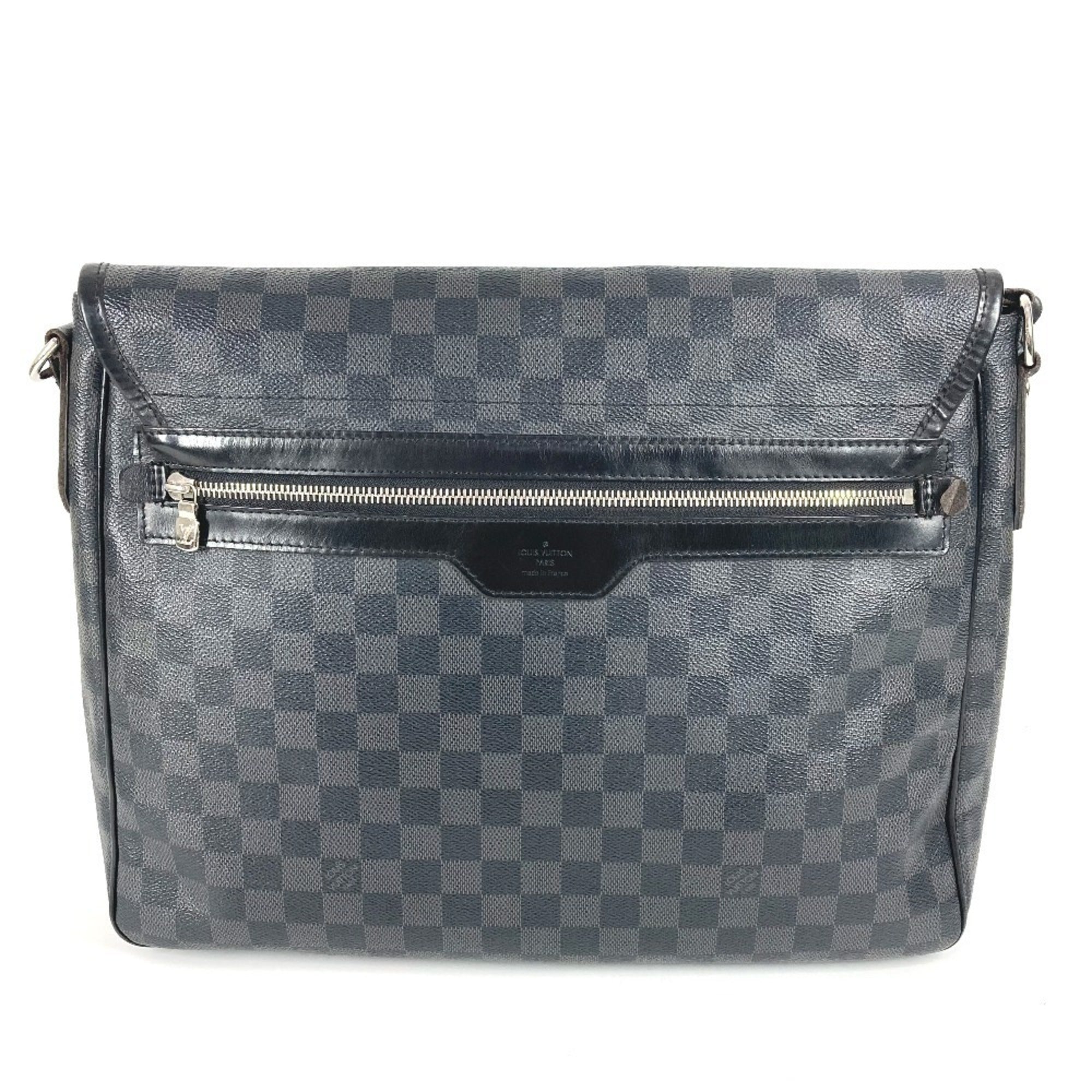 Louis Vuitton Black Damier Graphite Messenger Bag Shoulder Bag (Pre-Owned)