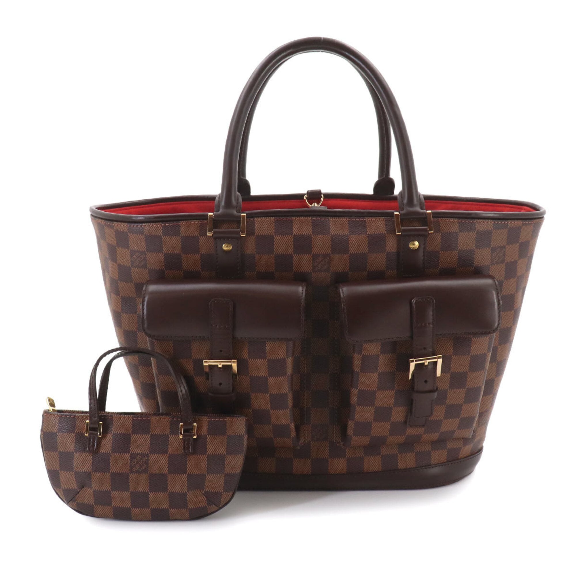 Louis Vuitton Ebene Damier Canvas Handbag Pouch Tote Bag (Pre-Owned)