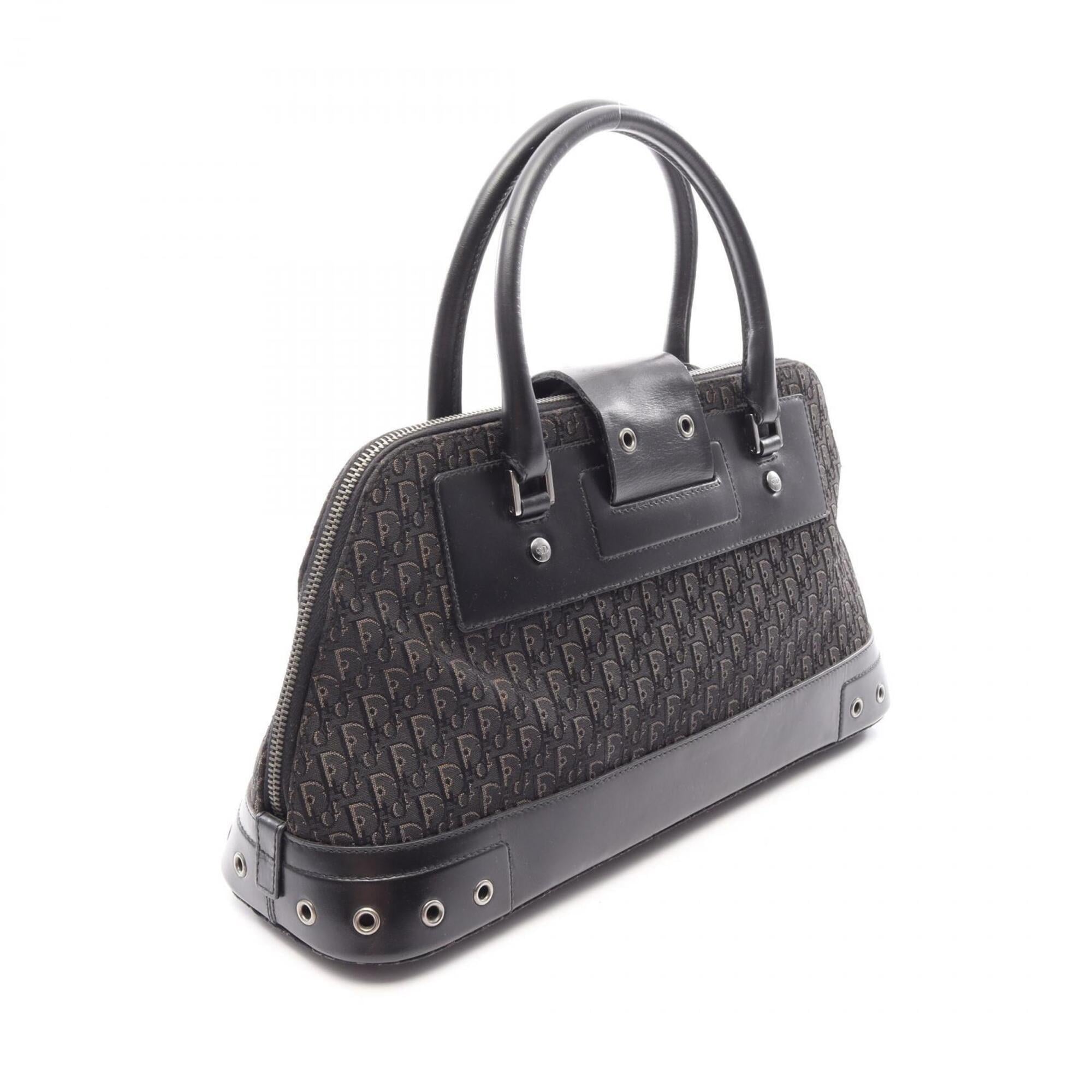 Christian Dior Black Canvas Leather Handbag (Pre-Owned)