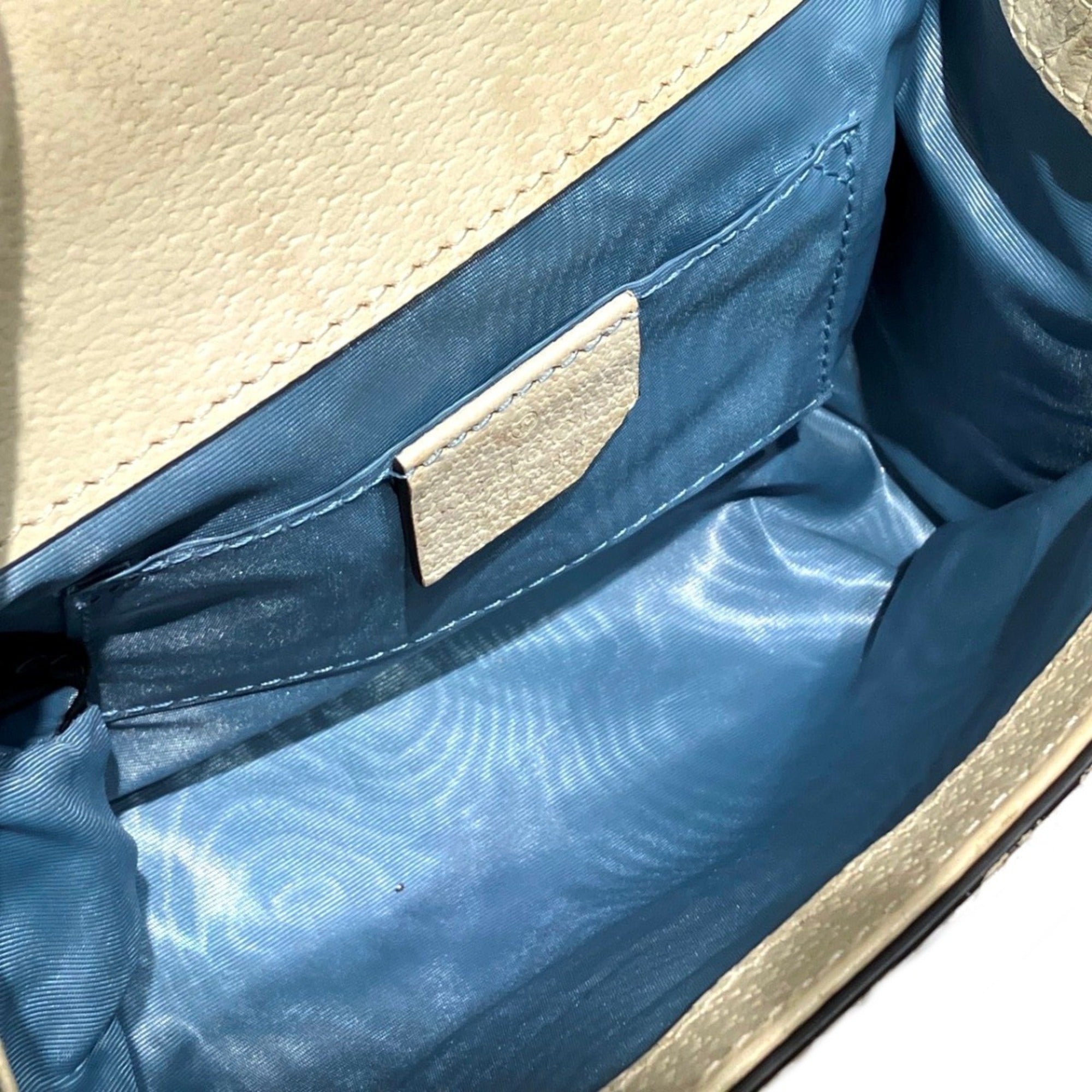 Gucci Beige Leather Shoulder Bag (Pre-Owned)