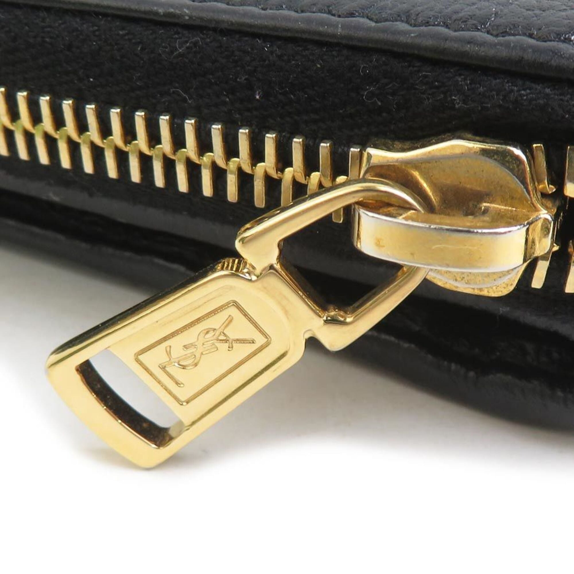 Yves Saint Laurent Black Leather Wallet (Bi-Fold) (Pre-Owned)