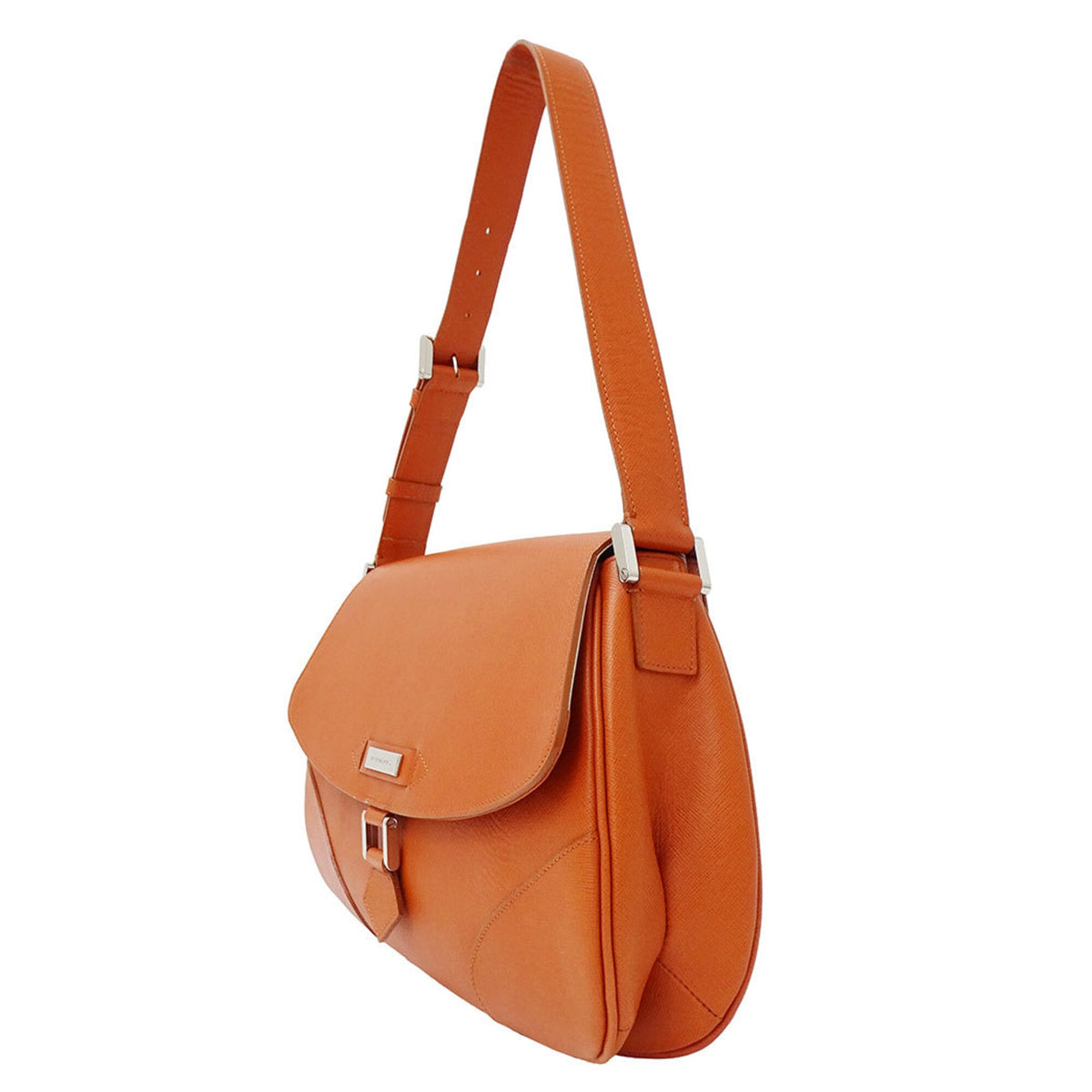 Burberry Orange Leather Handbag Shoulder Bag (Pre-Owned)