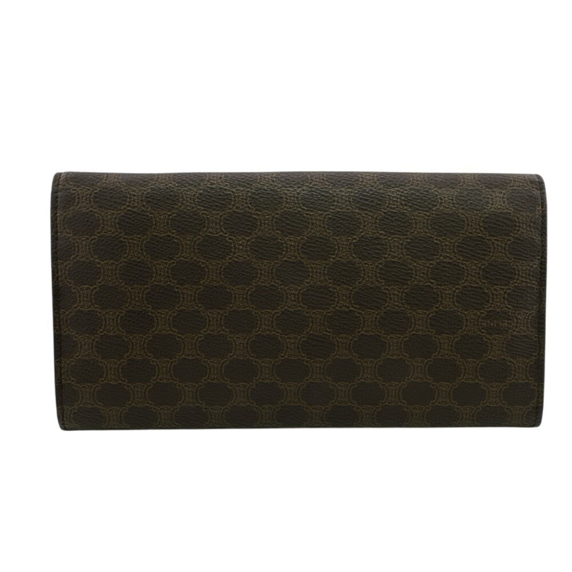 Celine Macadam Brown Pvc Long Wallet (Bi-Fold) (Pre-Owned)