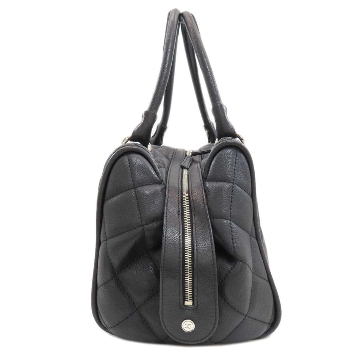 Chanel Matelasse Black Leather Tote Bag (Pre-Owned)