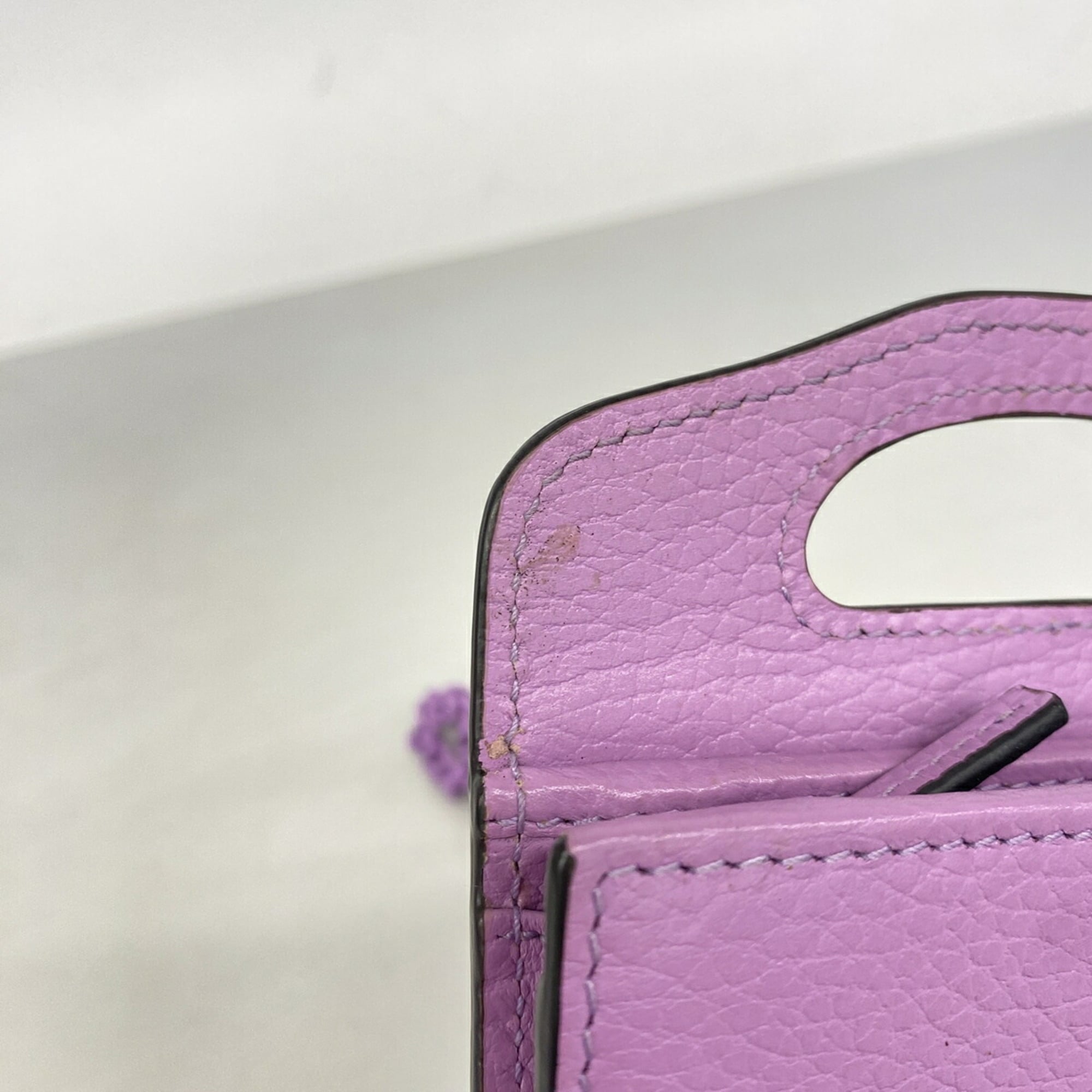 Gucci Purple Leather Chain/Shoulder Wallet (Pre-Owned)