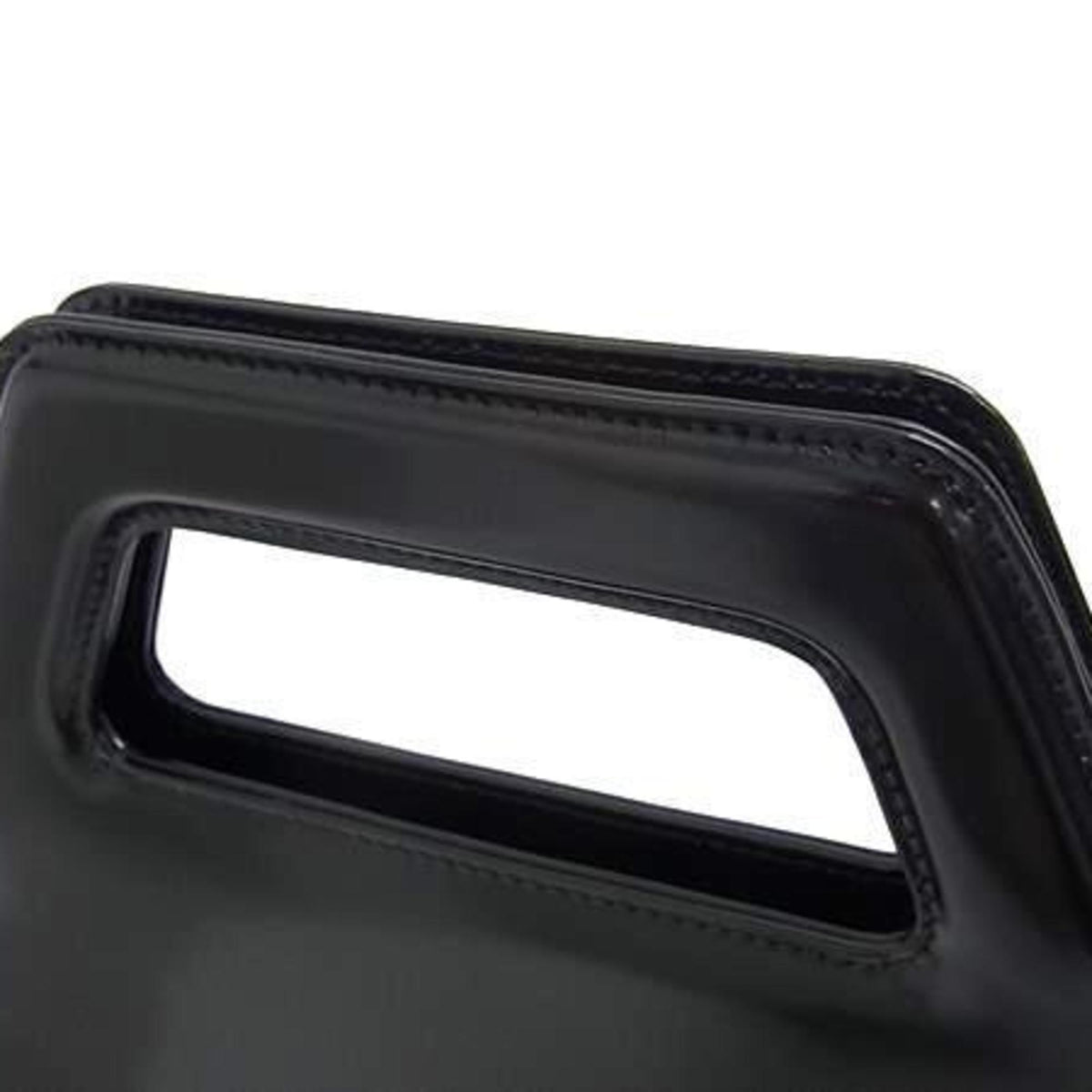 Salvatore Ferragamo Gancini Black Patent Leather Handbag Shoulder Bag (Pre-Owned)