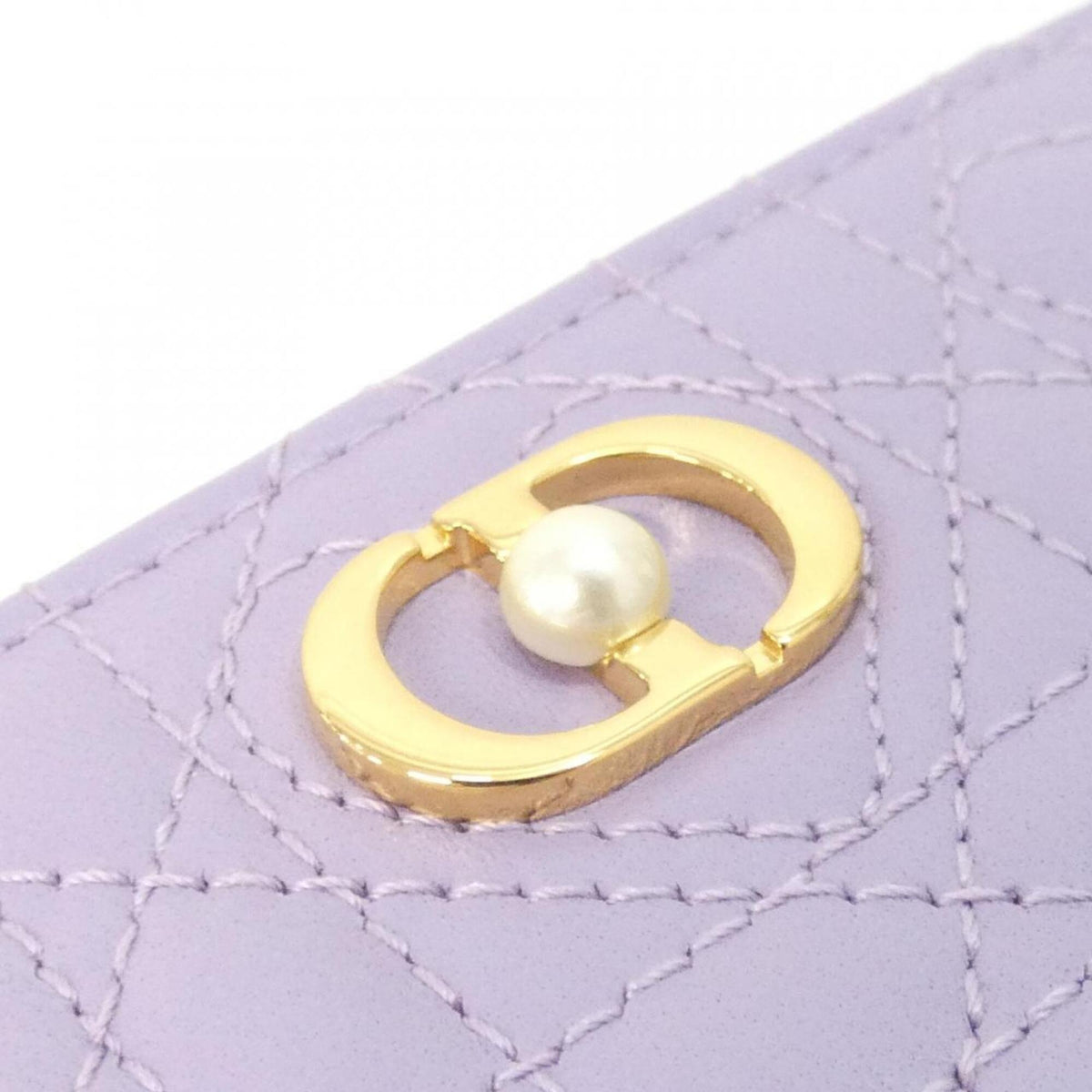 Christian Dior Purple Leather Wallet (Bi-Fold) (Pre-Owned)