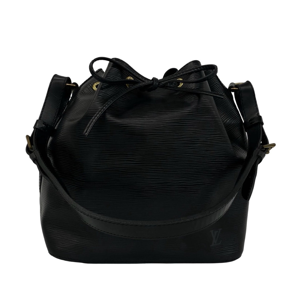 Louis Vuitton Black Leather Shoulder Bag (Pre-Owned)