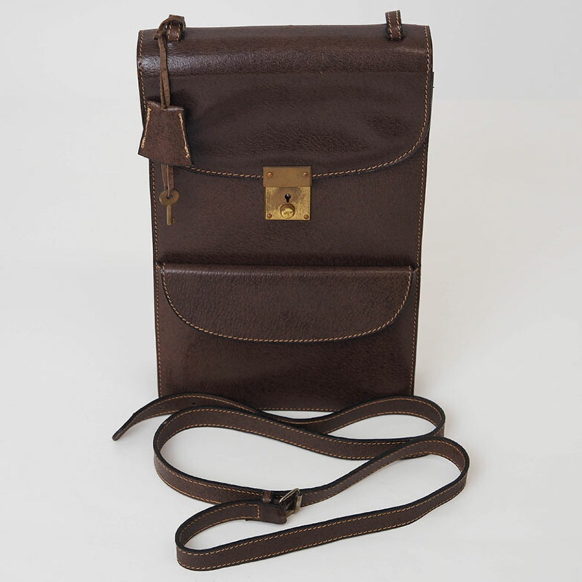 Gucci Brown Leather Shoulder Bag (Pre-Owned)