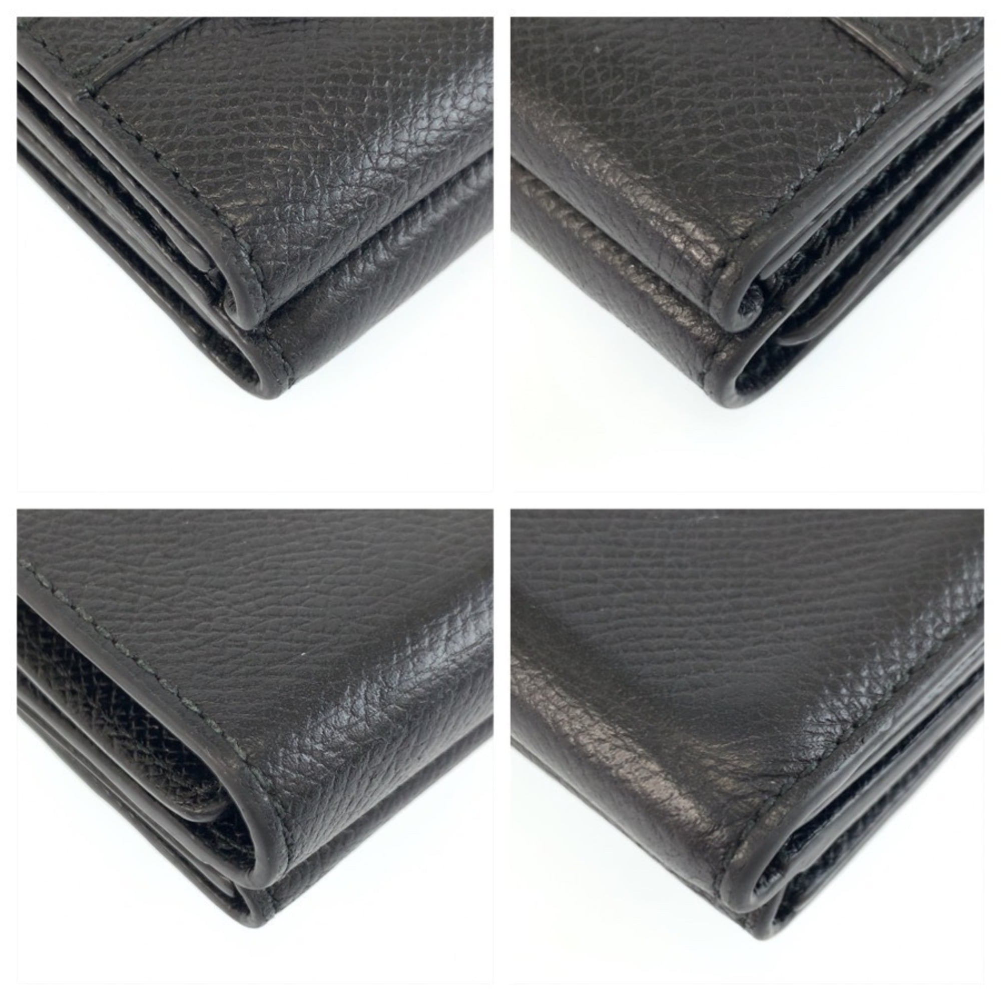 Salvatore Ferragamo Black Leather Wallet (Tri-Fold) (Pre-Owned)