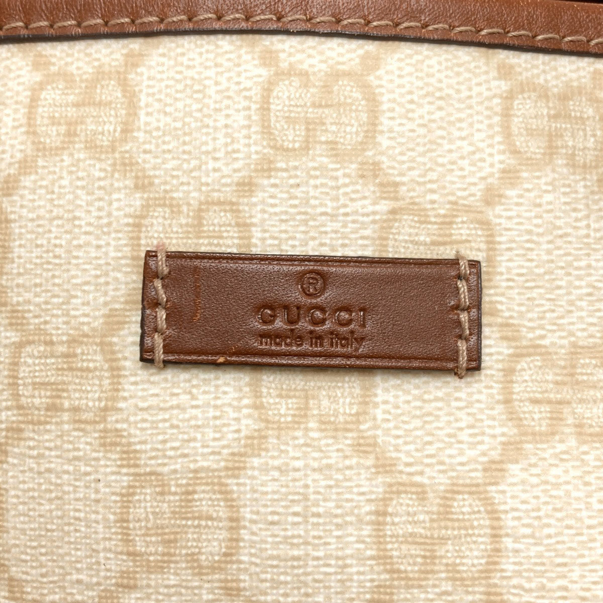 Gucci Brown Ivory Pvc Tote Bag (Pre-Owned)