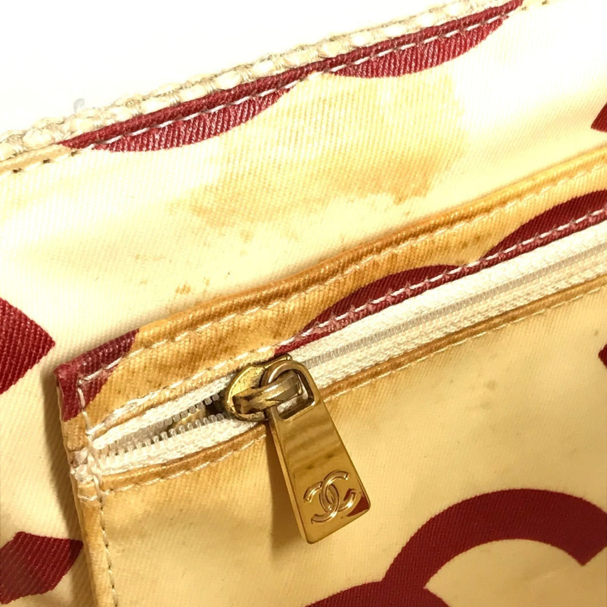 Chanel White Hemp Shoulder Bag Tote Bag (Pre-Owned)