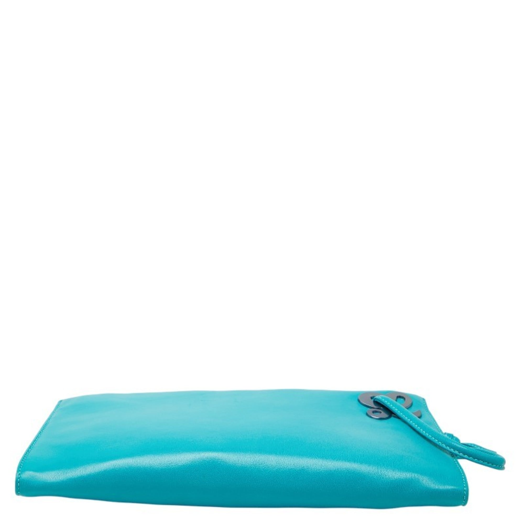 Loewe Blue Green Leather Clutch Bag (Pre-Owned)