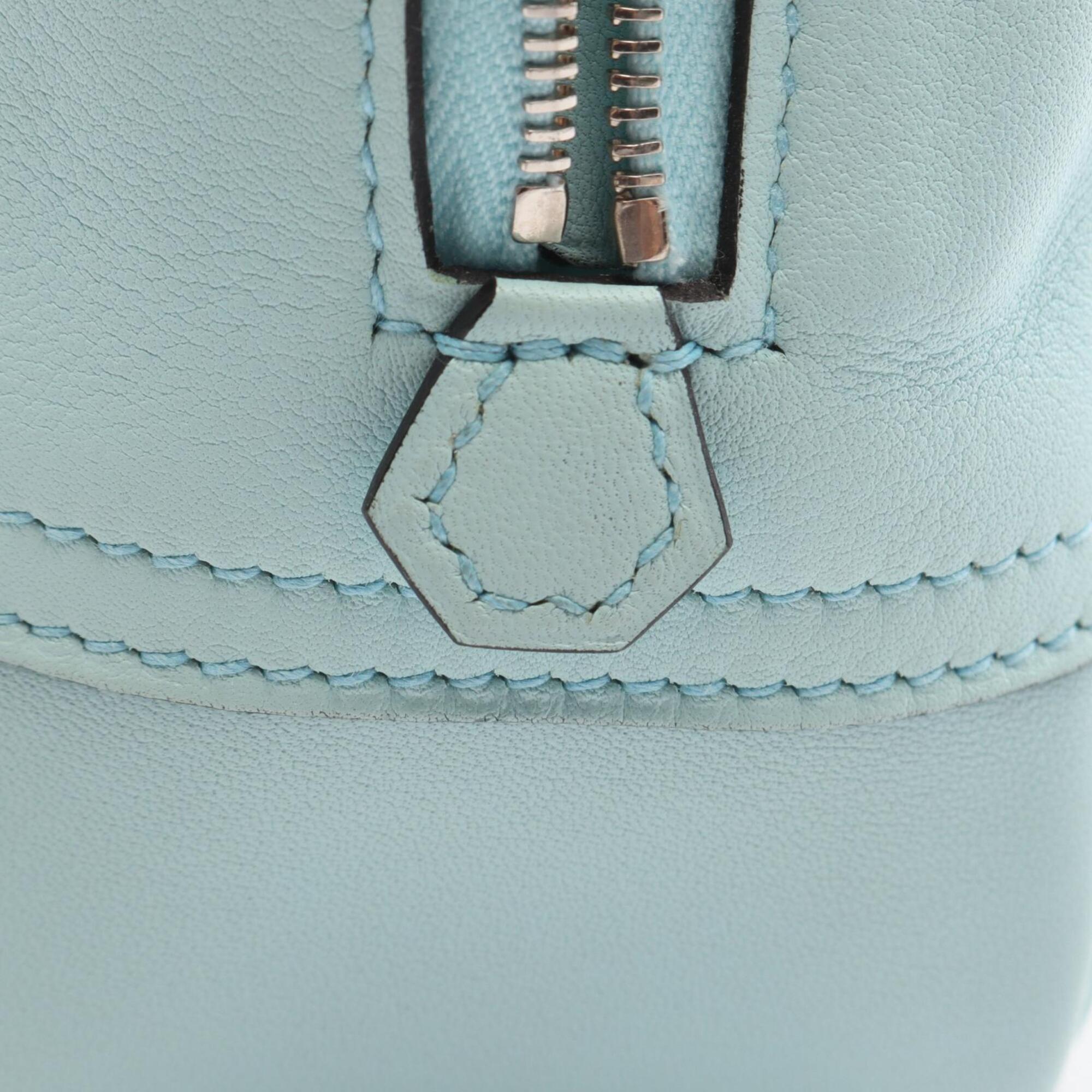 Hermes Blue Swift Leather Leather Handbag (Pre-Owned)