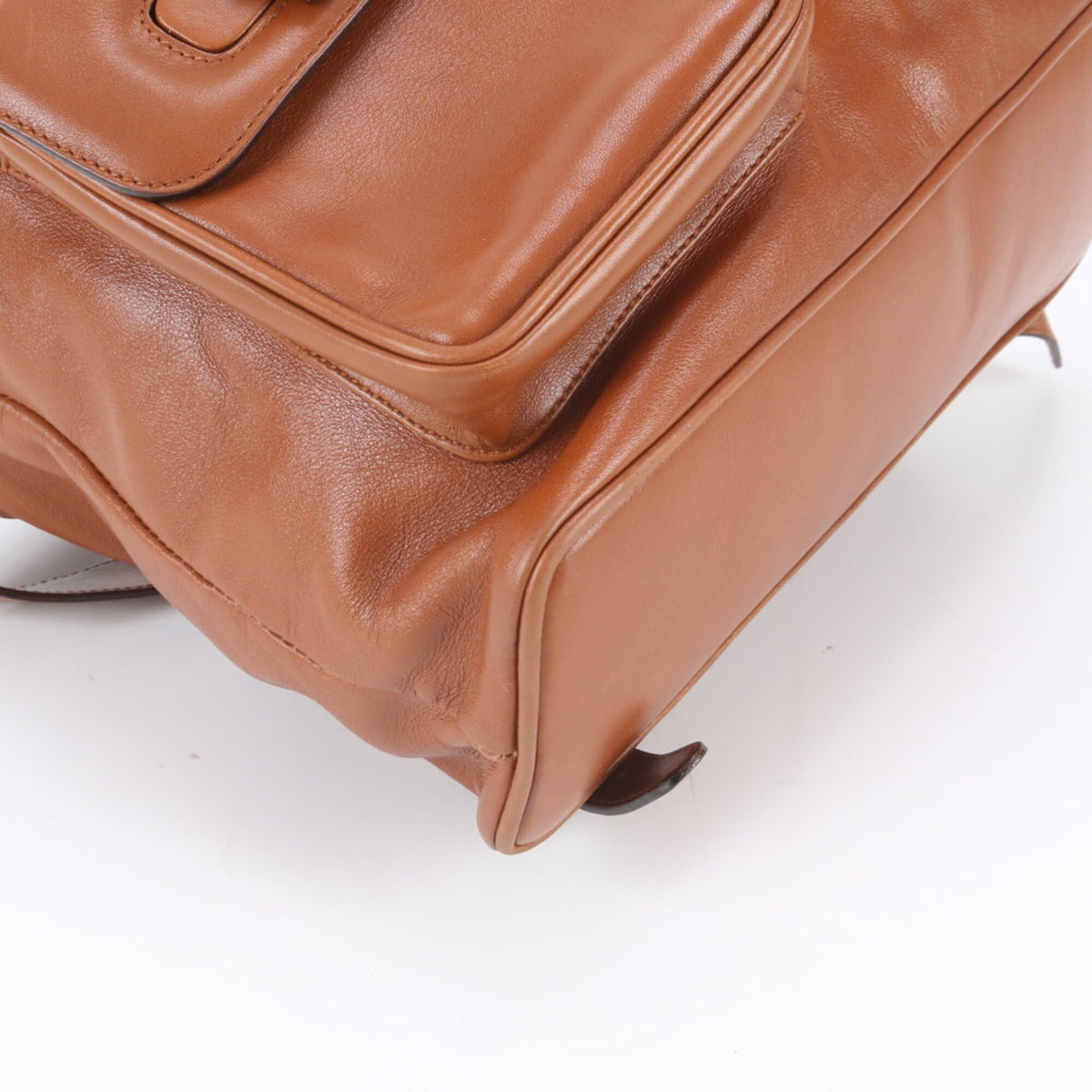 Gucci Brown Leather Backpack (Pre-Owned)