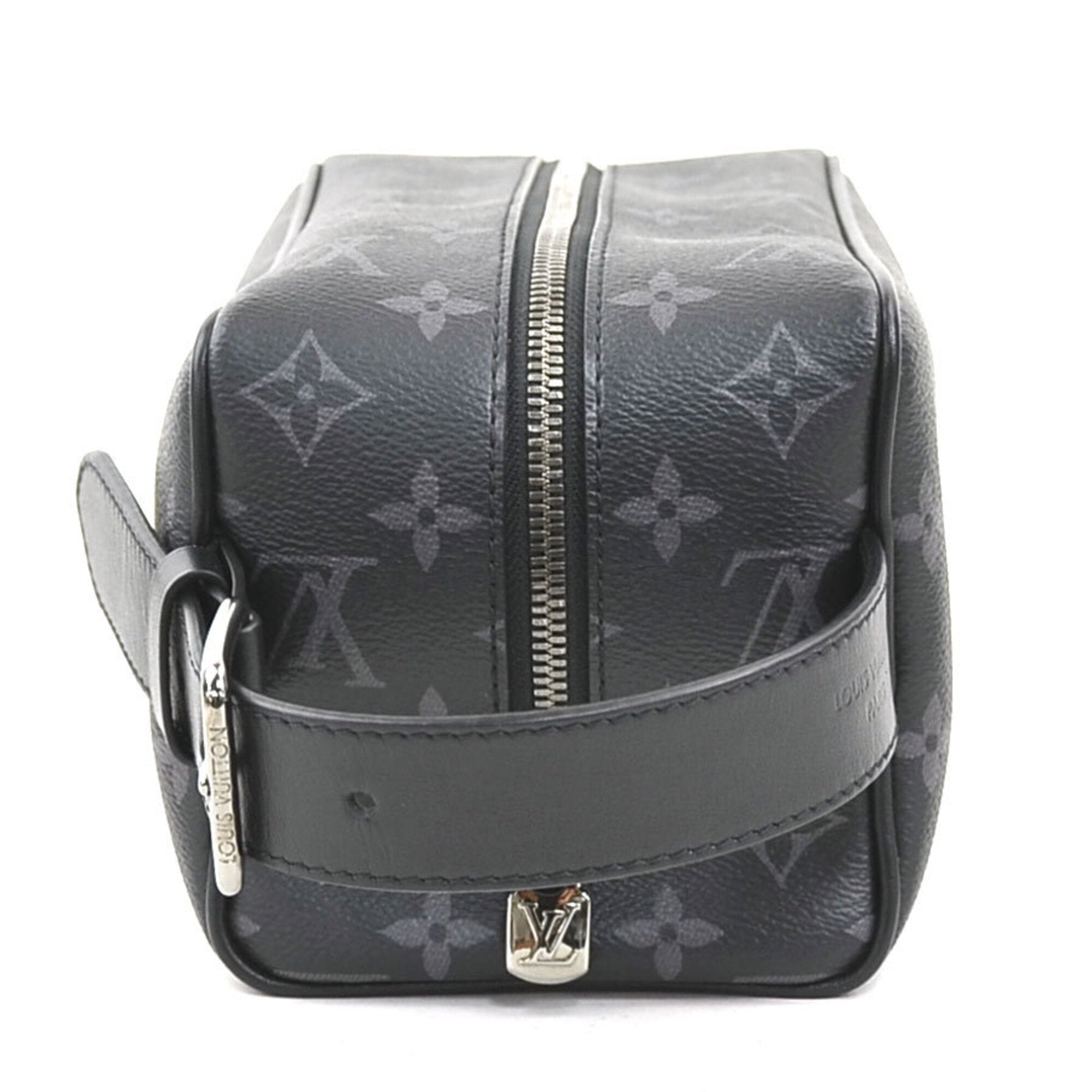 Louis Vuitton Black Gray Pvc Clutch Bag (Pre-Owned)