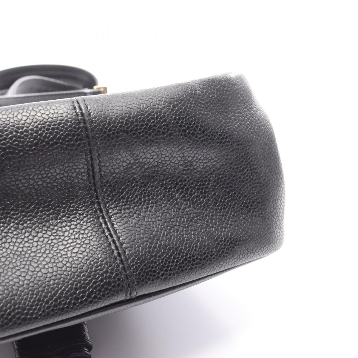 Chanel Black Grained Calfskin Backpack Handbag (Pre-Owned)