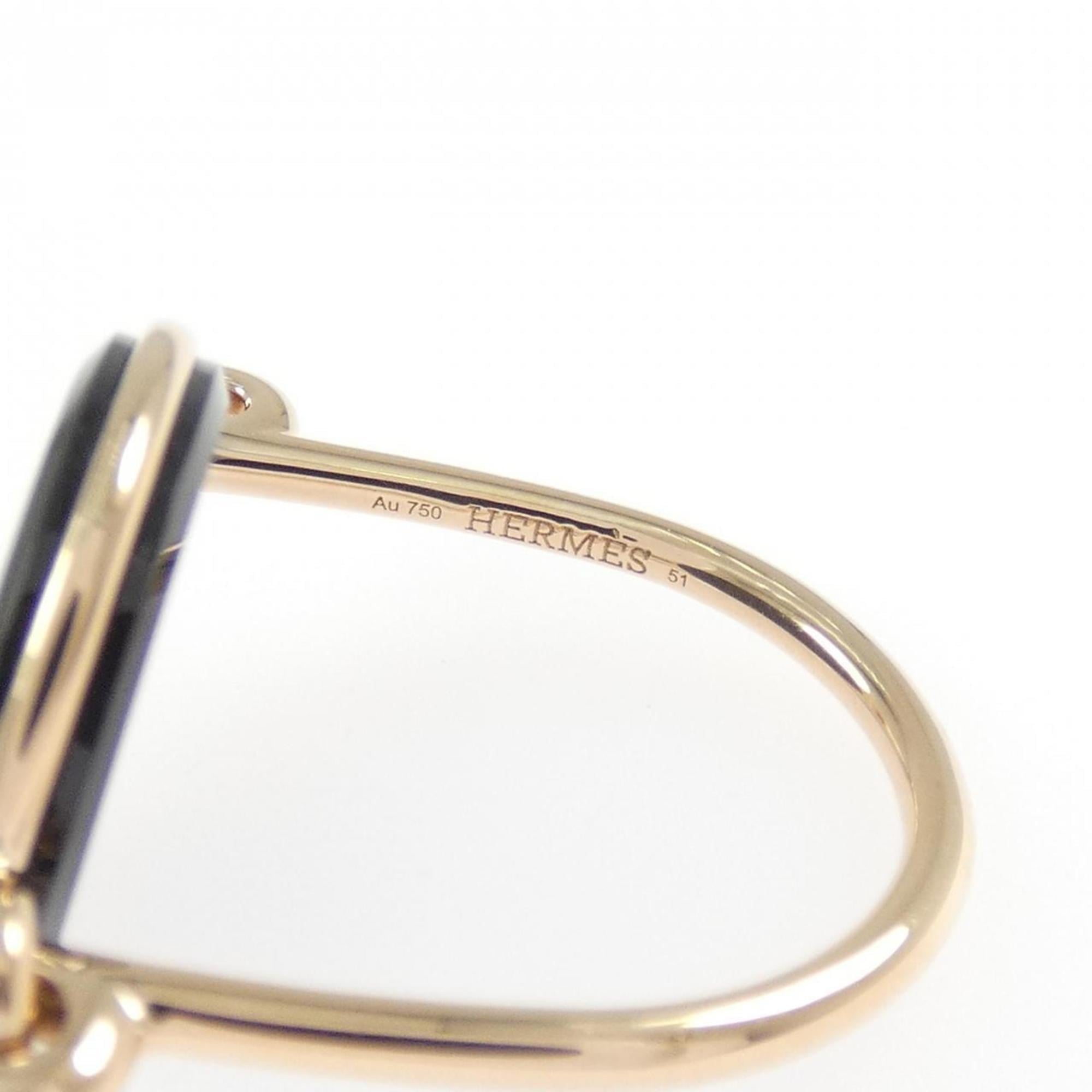 Hermes Pink Gold (18K) Band Ring (Pre-Owned)