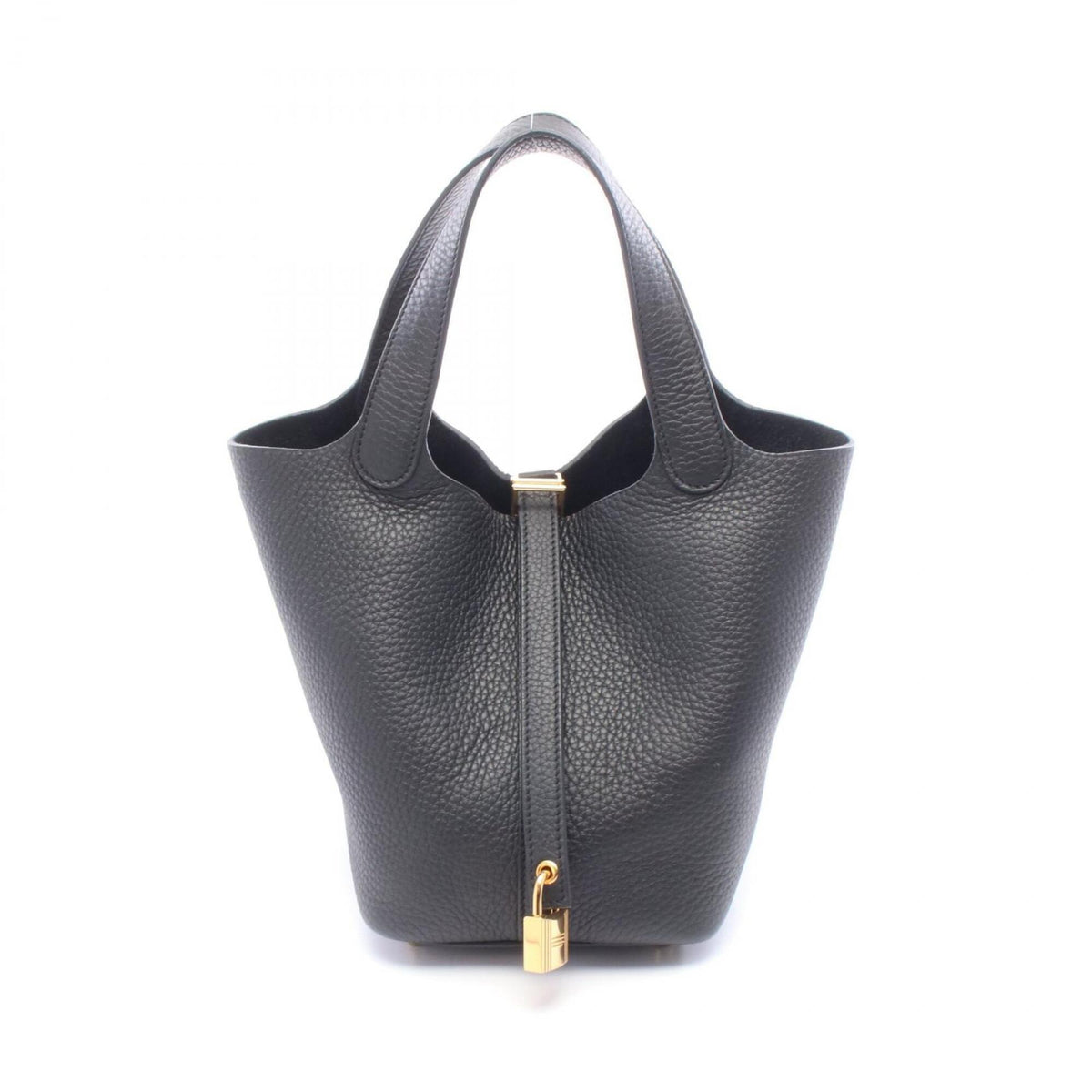 Hermes Black Taurillon Clemence Leather Handbag (Pre-Owned)