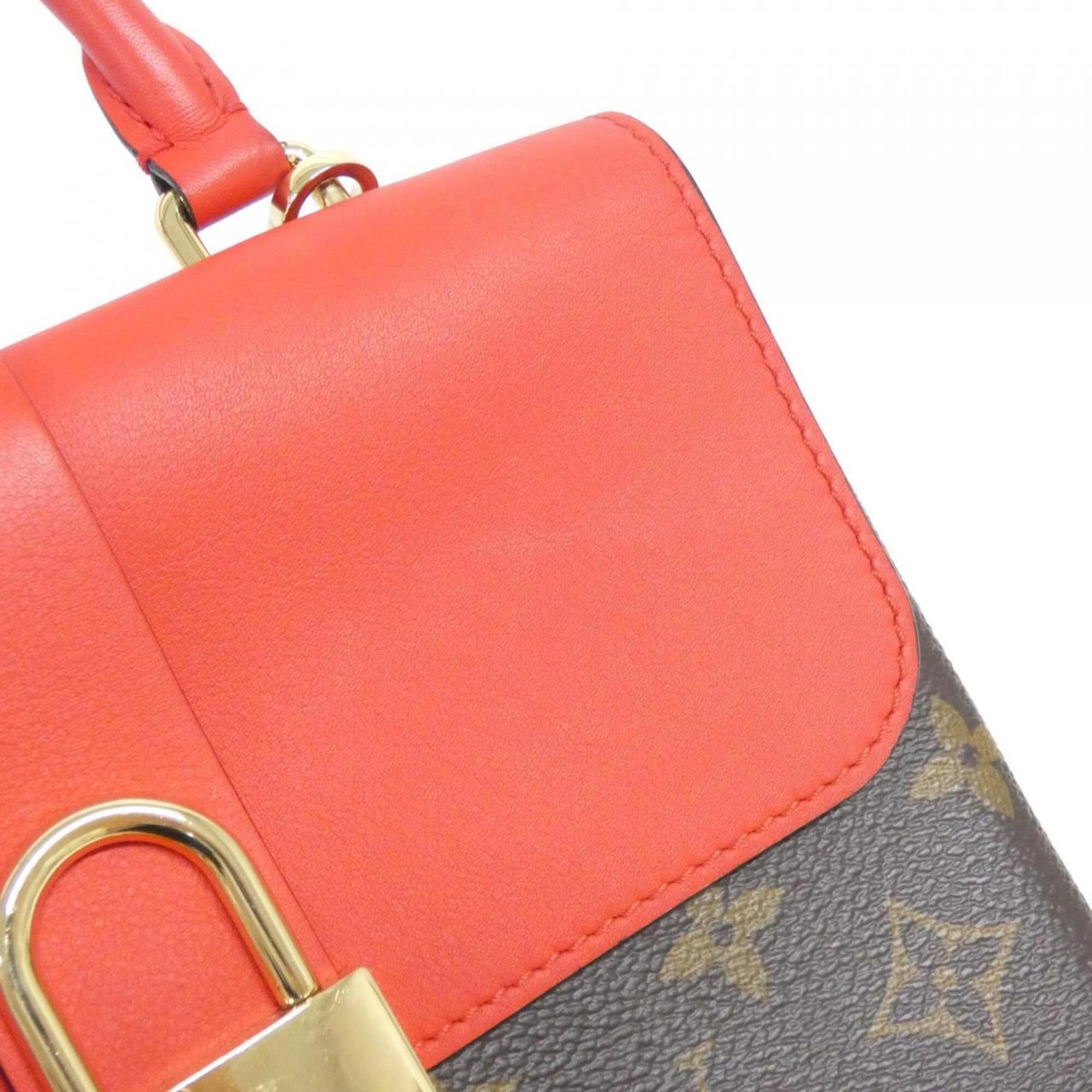 Louis Vuitton Coquelicots Marron Coated Canvas Leather Handbag (Pre-Owned)