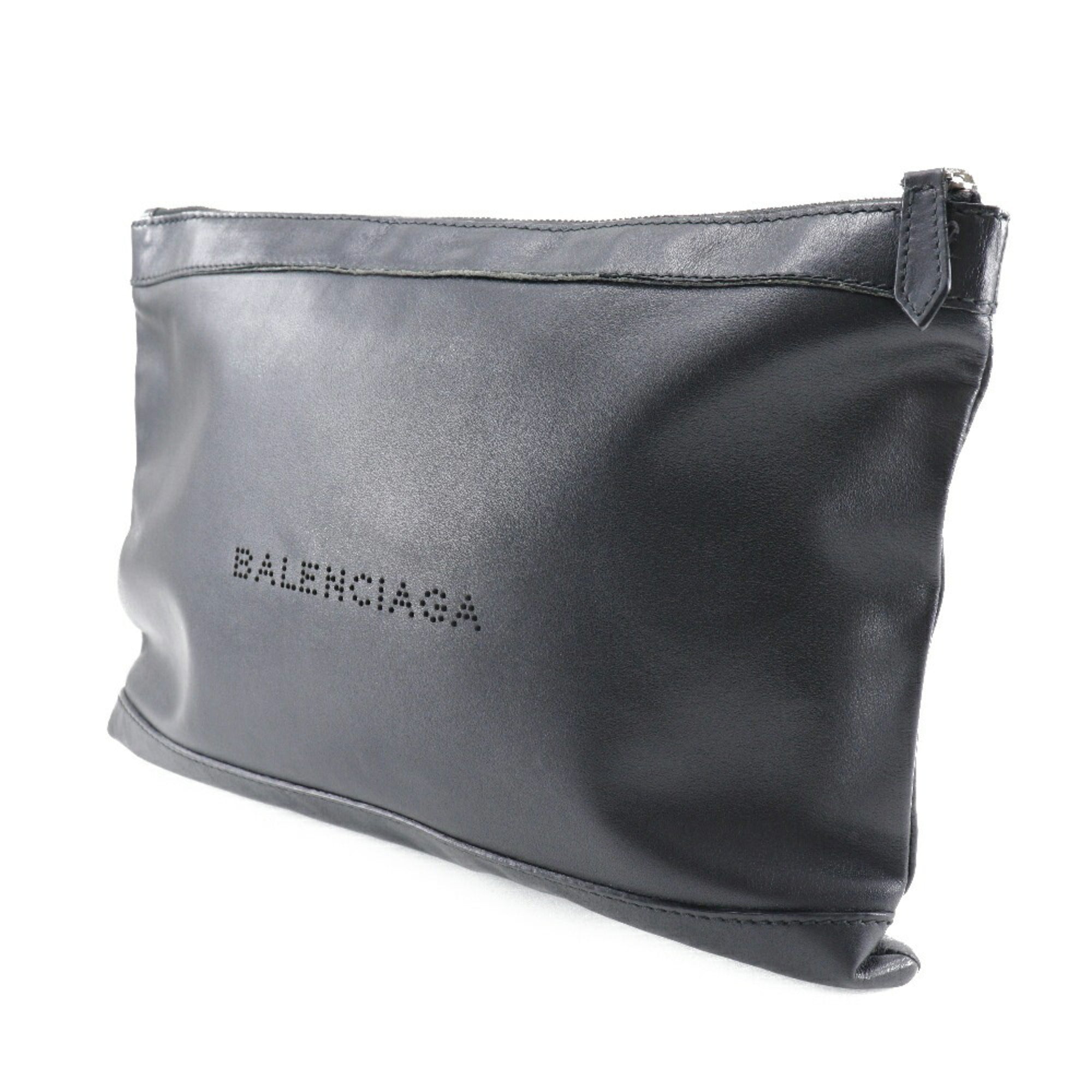Balenciaga Black Suede Clutch Bag (Pre-Owned)