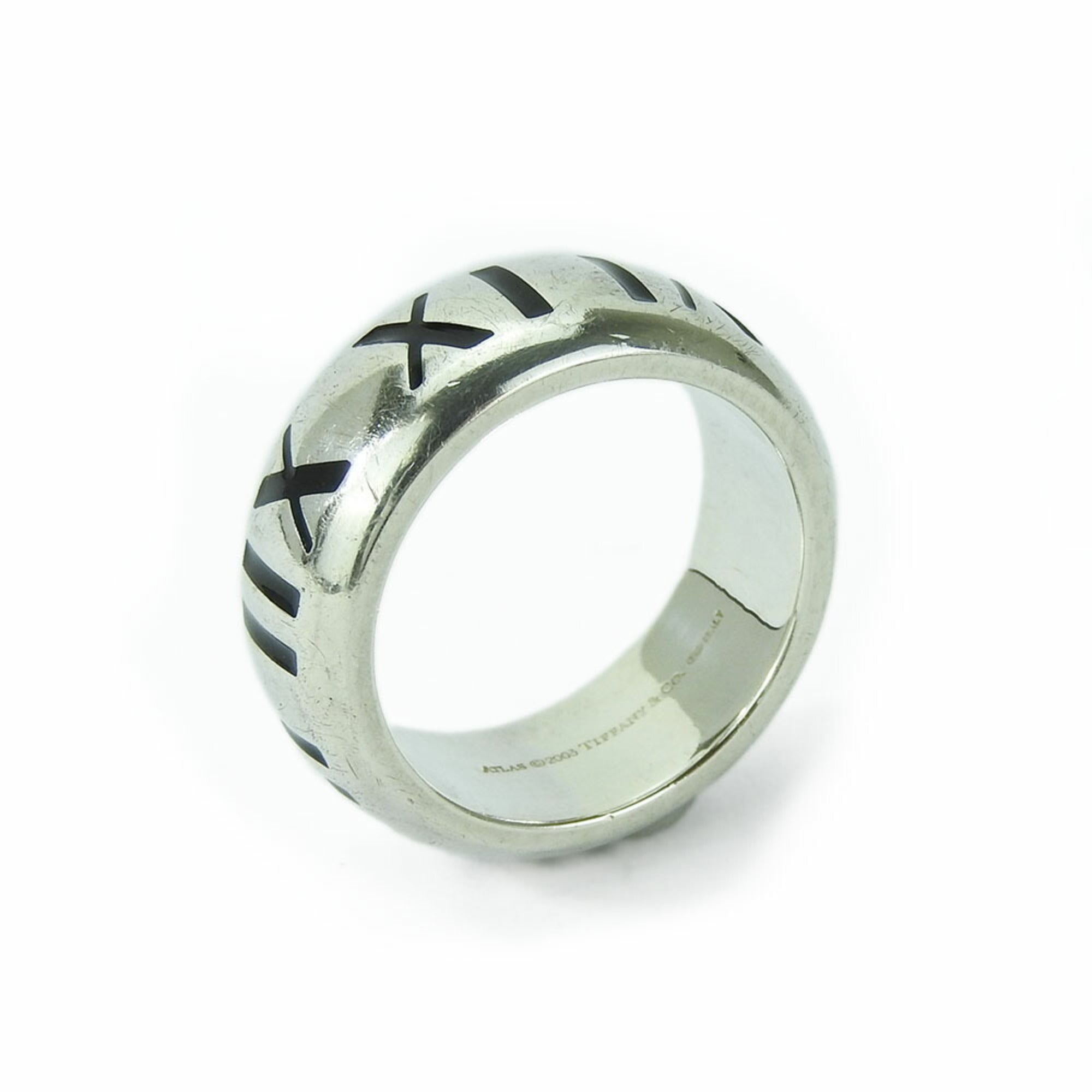 Tiffany Atlas Silver 925 Band Ring (Pre-Owned)