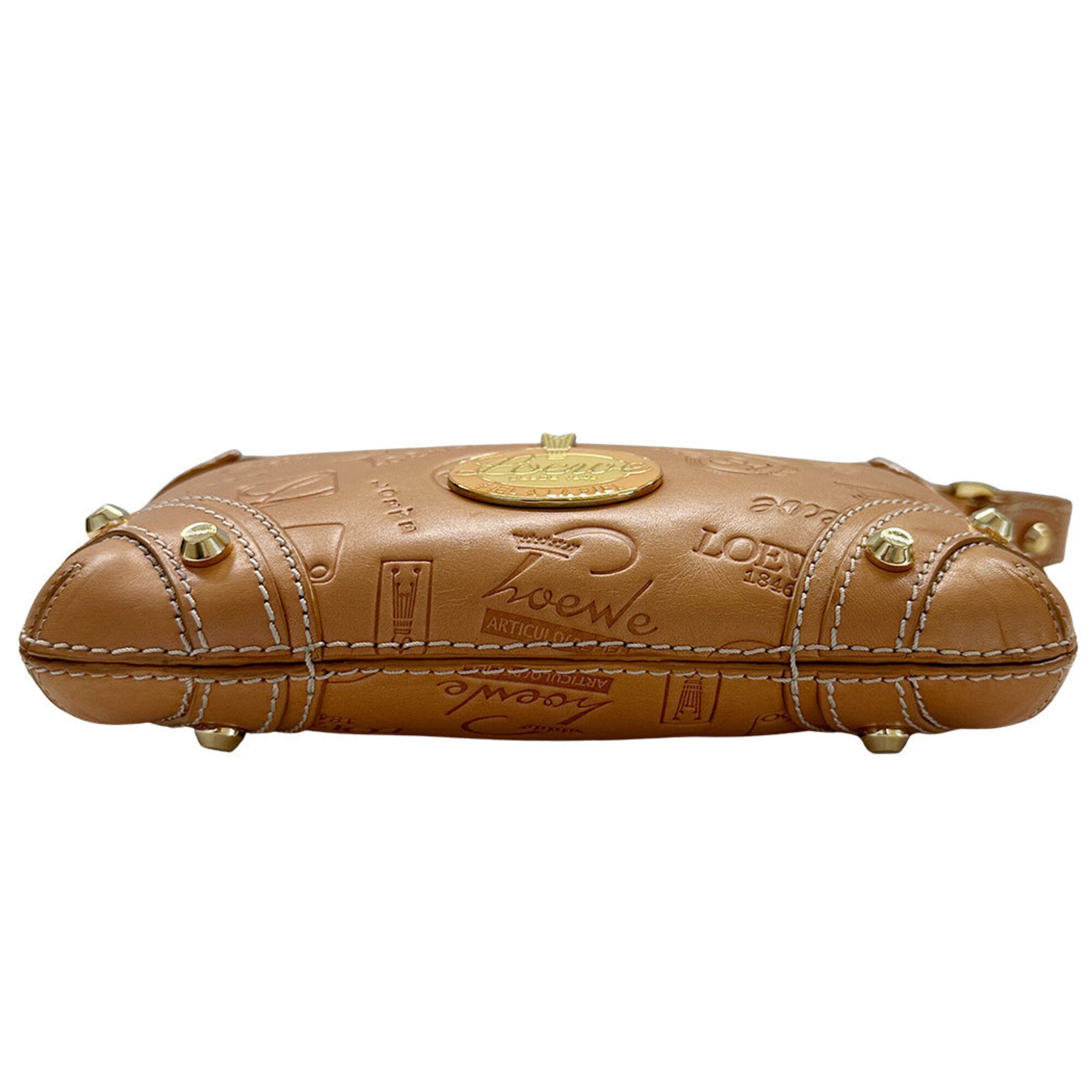 Loewe Brown Leather Handbag Shoulder Bag (Pre-Owned)