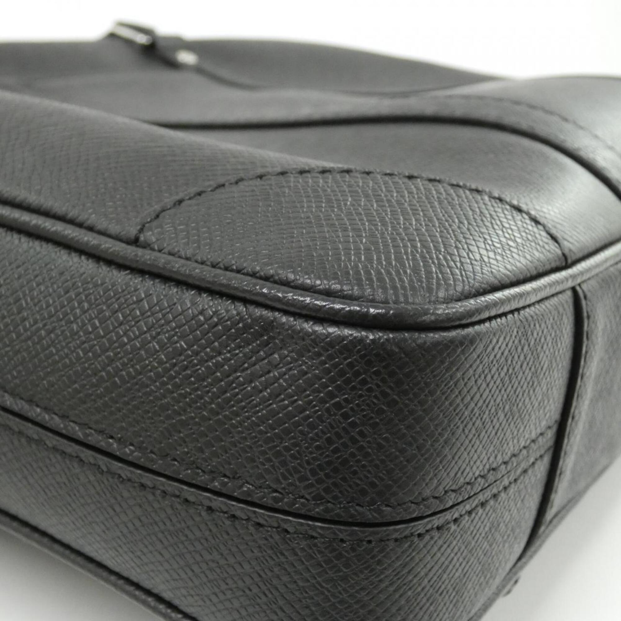 Louis Vuitton Black Leather Handbag (Pre-Owned)
