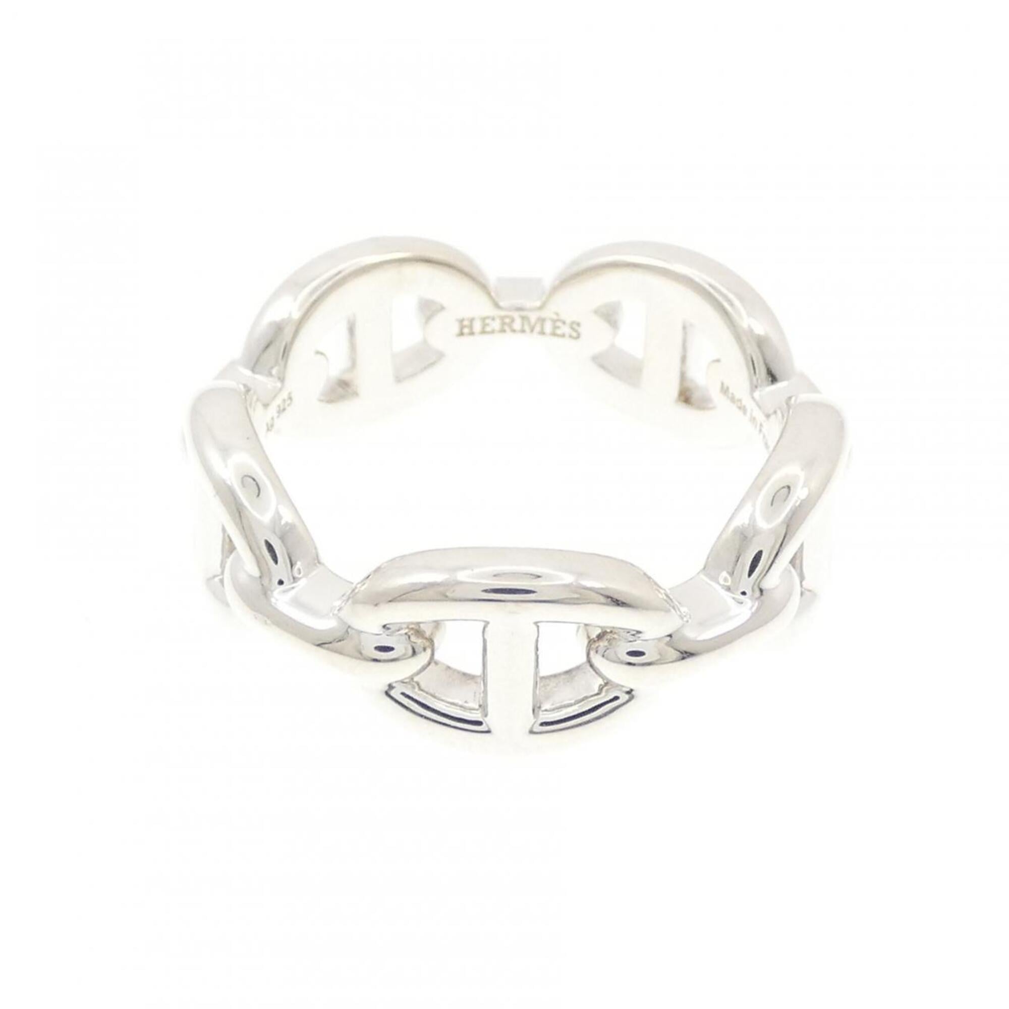 Hermes Silver 925 Band Ring (Pre-Owned)