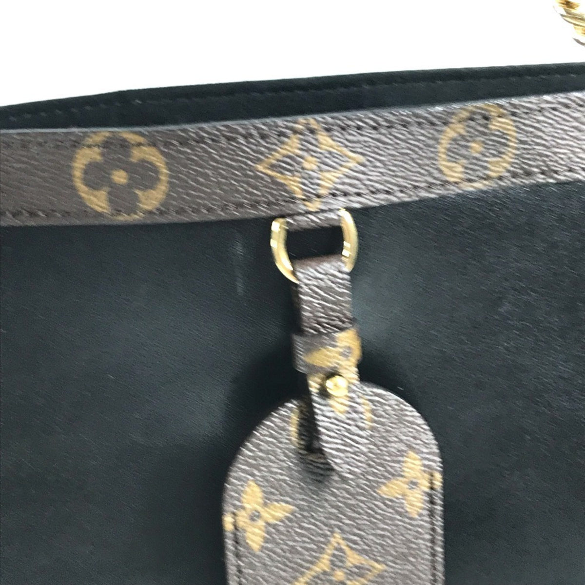 Louis Vuitton Black Brown Noir Leather Shoulder Bag Tote Bag (Pre-Owned)