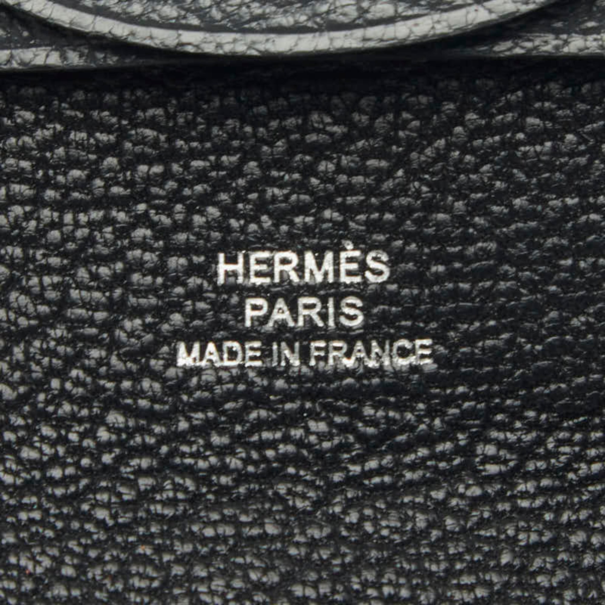 Hermes Gray Chevre Leather Coin Purse/Coin Case (Pre-Owned)