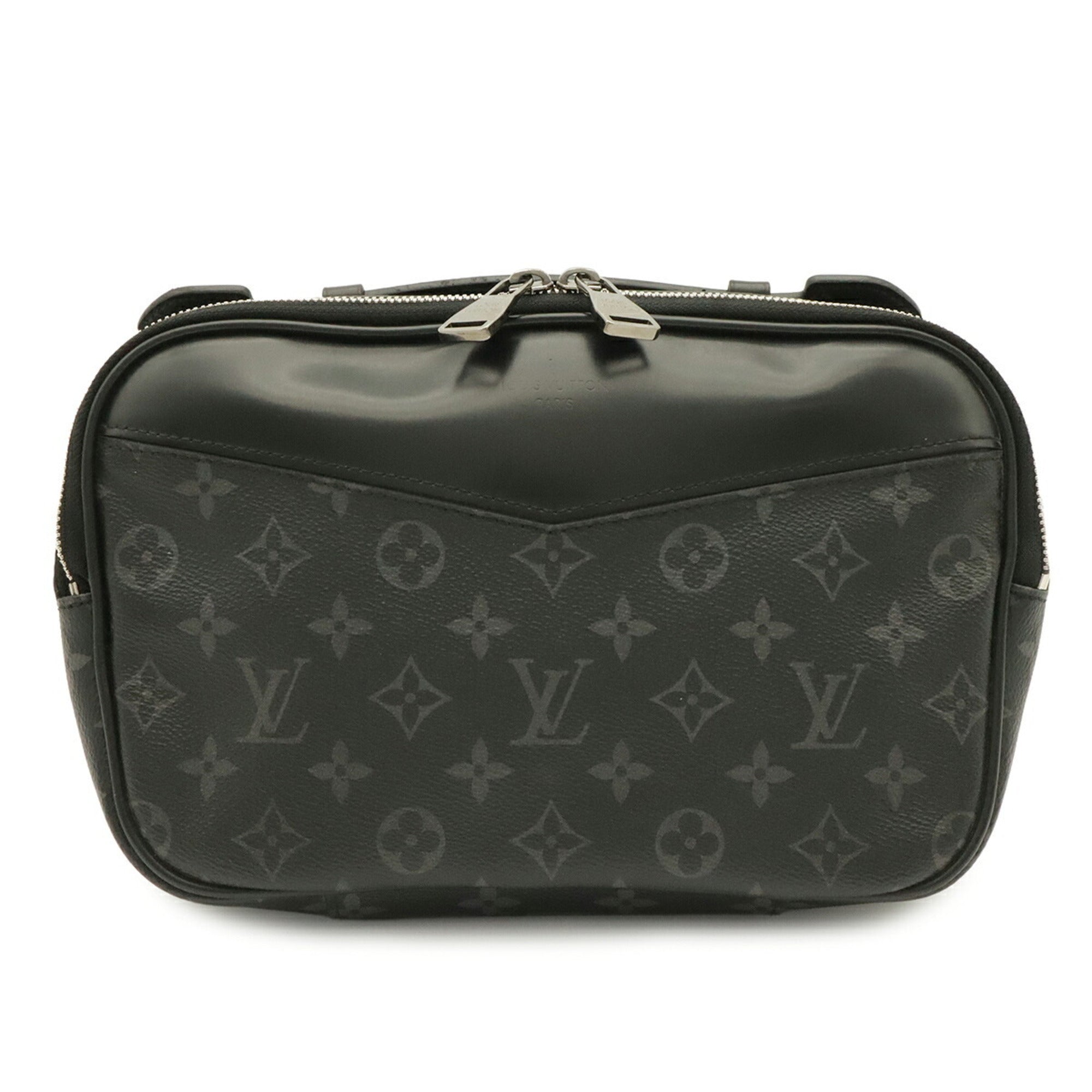 Louis Vuitton Black Gray Monogram Eclipse Canvas Leather Clutch Bag Pouch Sling Bag (Pre-Owned)