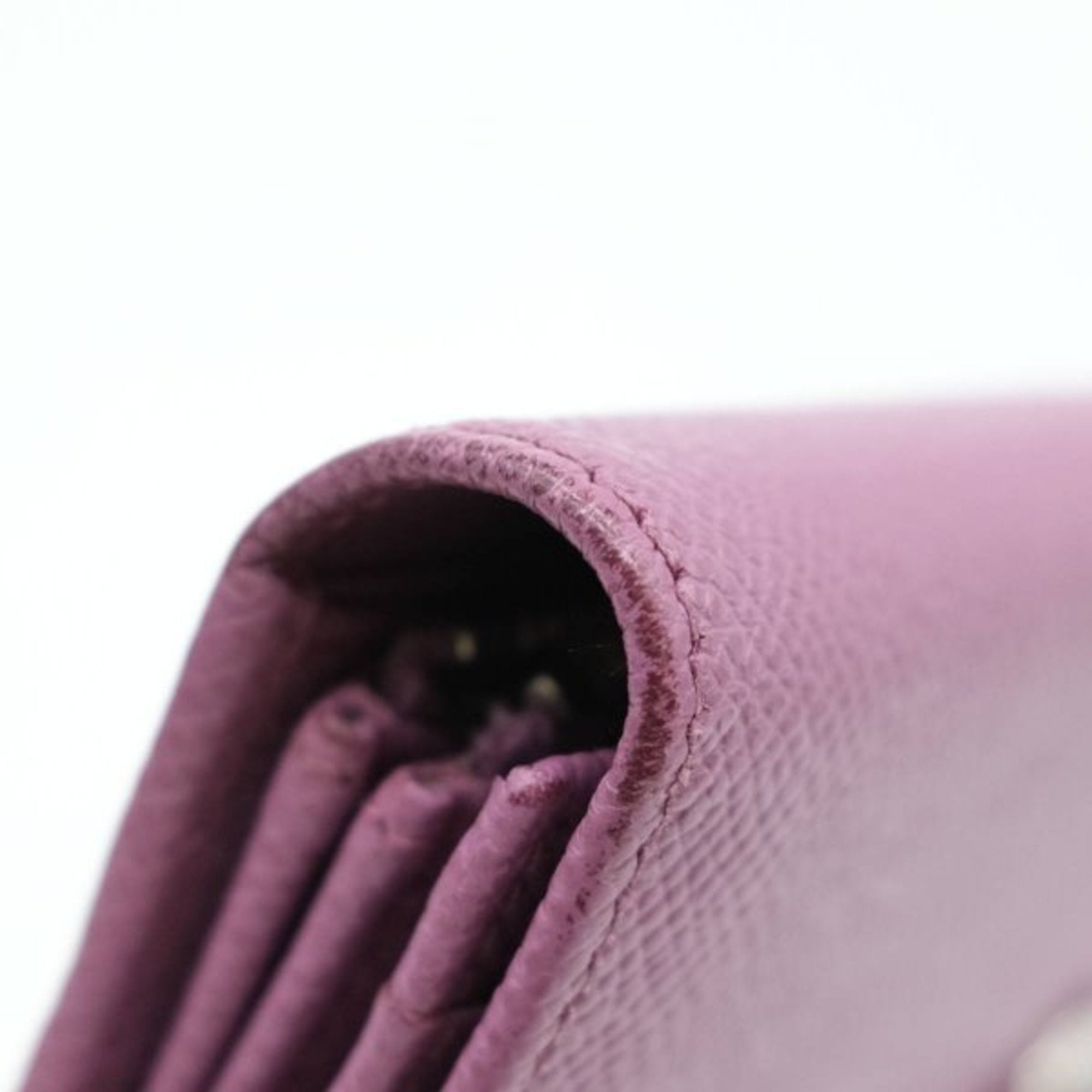 Bvlgari Purple Leather Long Wallet (Bi-Fold) (Pre-Owned)