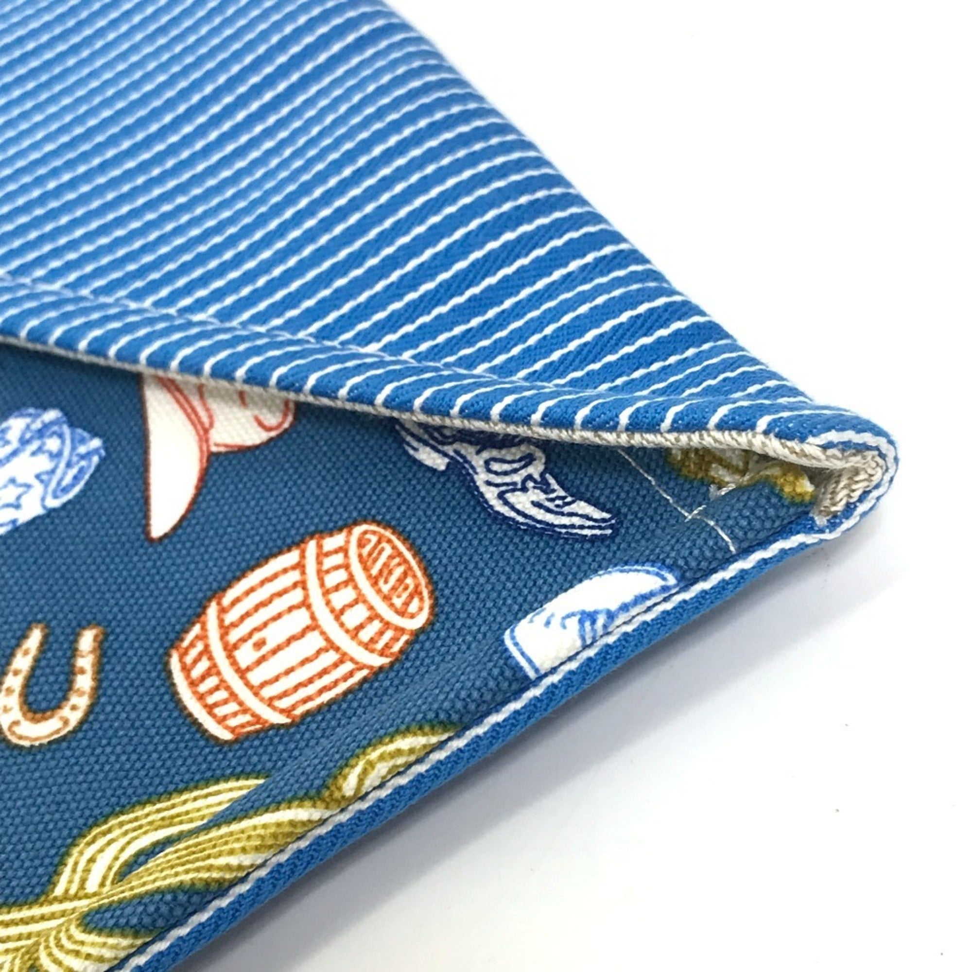 Hermes Blue Cotton Pouch (Pre-Owned)