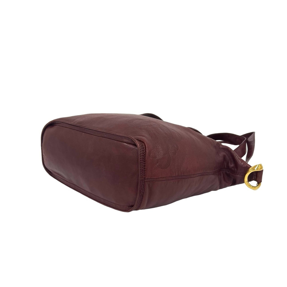 Loewe Red Color Wine Leather Shoulder Bag Tote Bag (Pre-Owned)