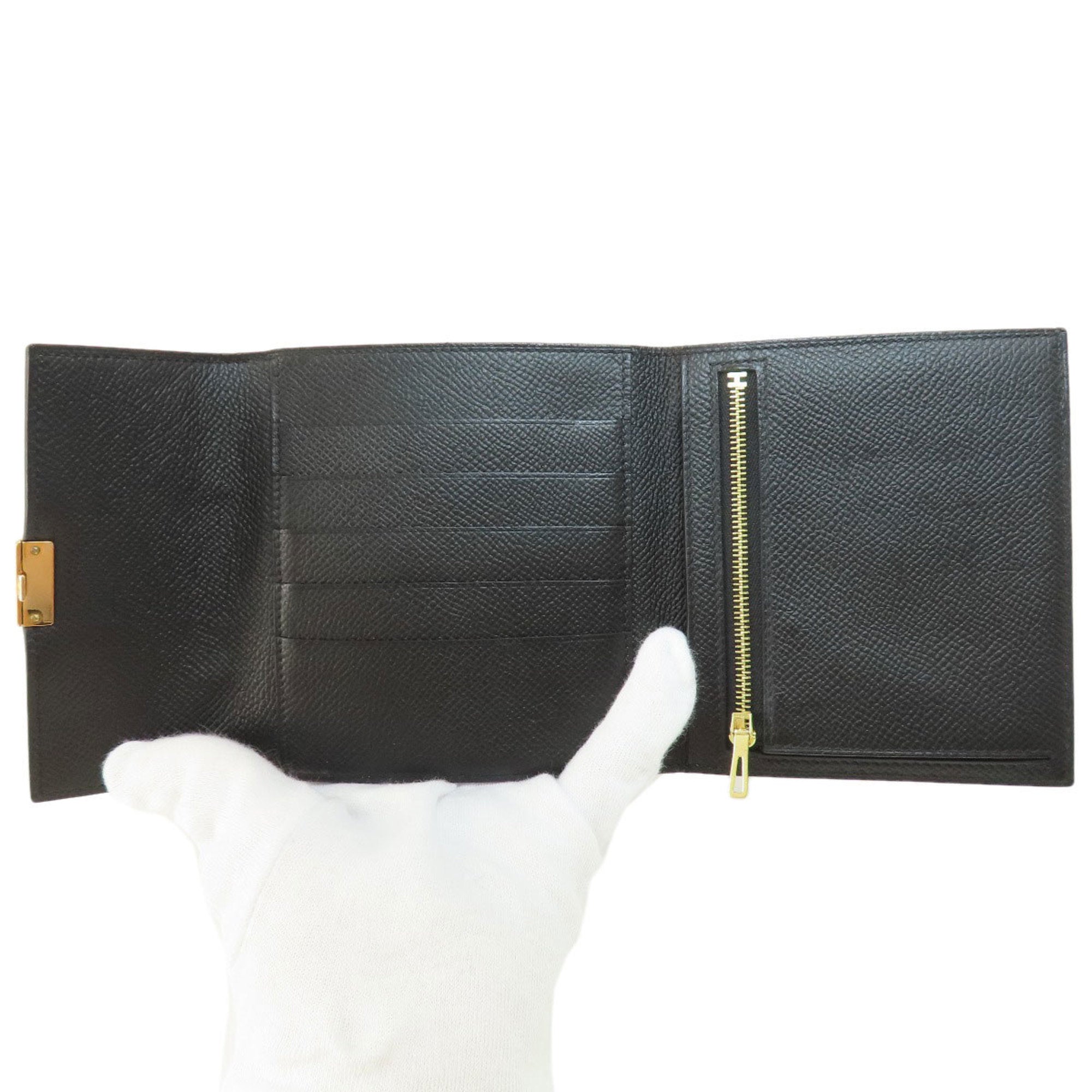 Hermes Black Epsom Leather Wallet (Bi-Fold) (Pre-Owned)