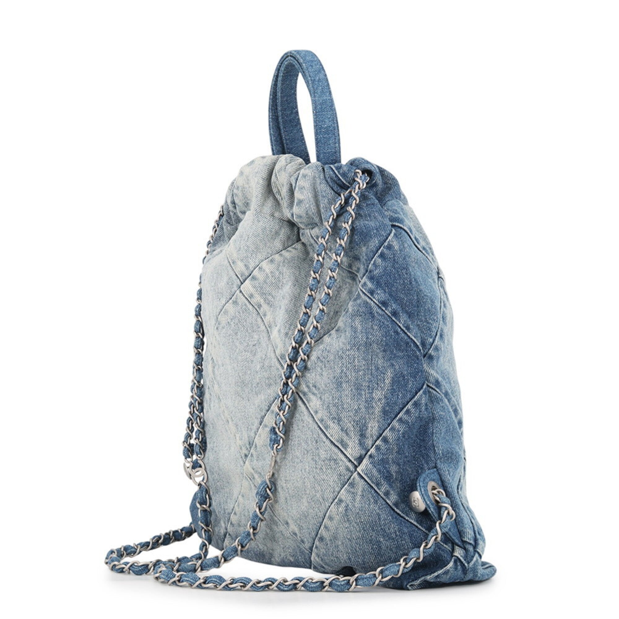 Chanel Blue Denim Handbag (Pre-Owned)