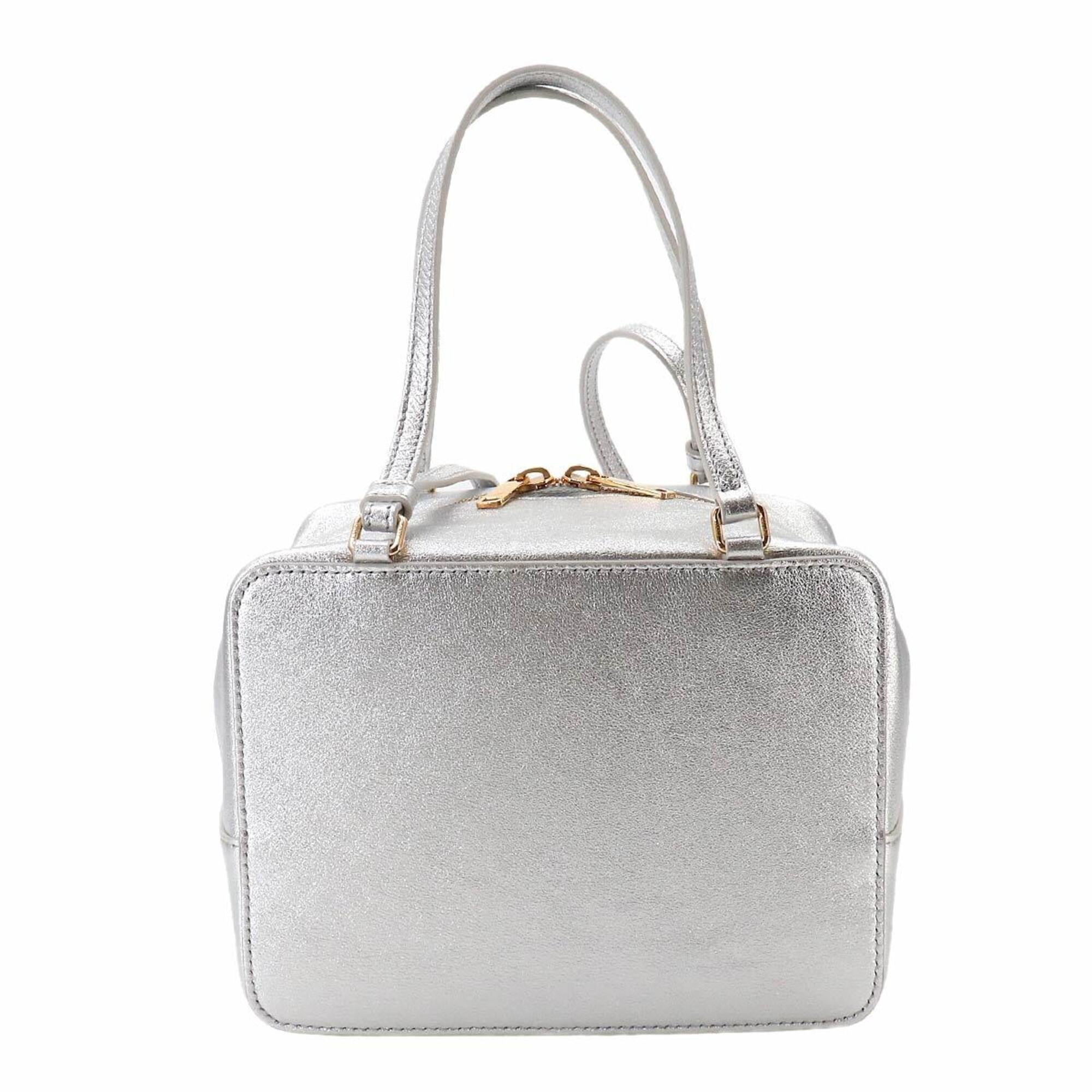 Celine Metallic Silver Leather Handbag Shoulder Bag (Pre-Owned)