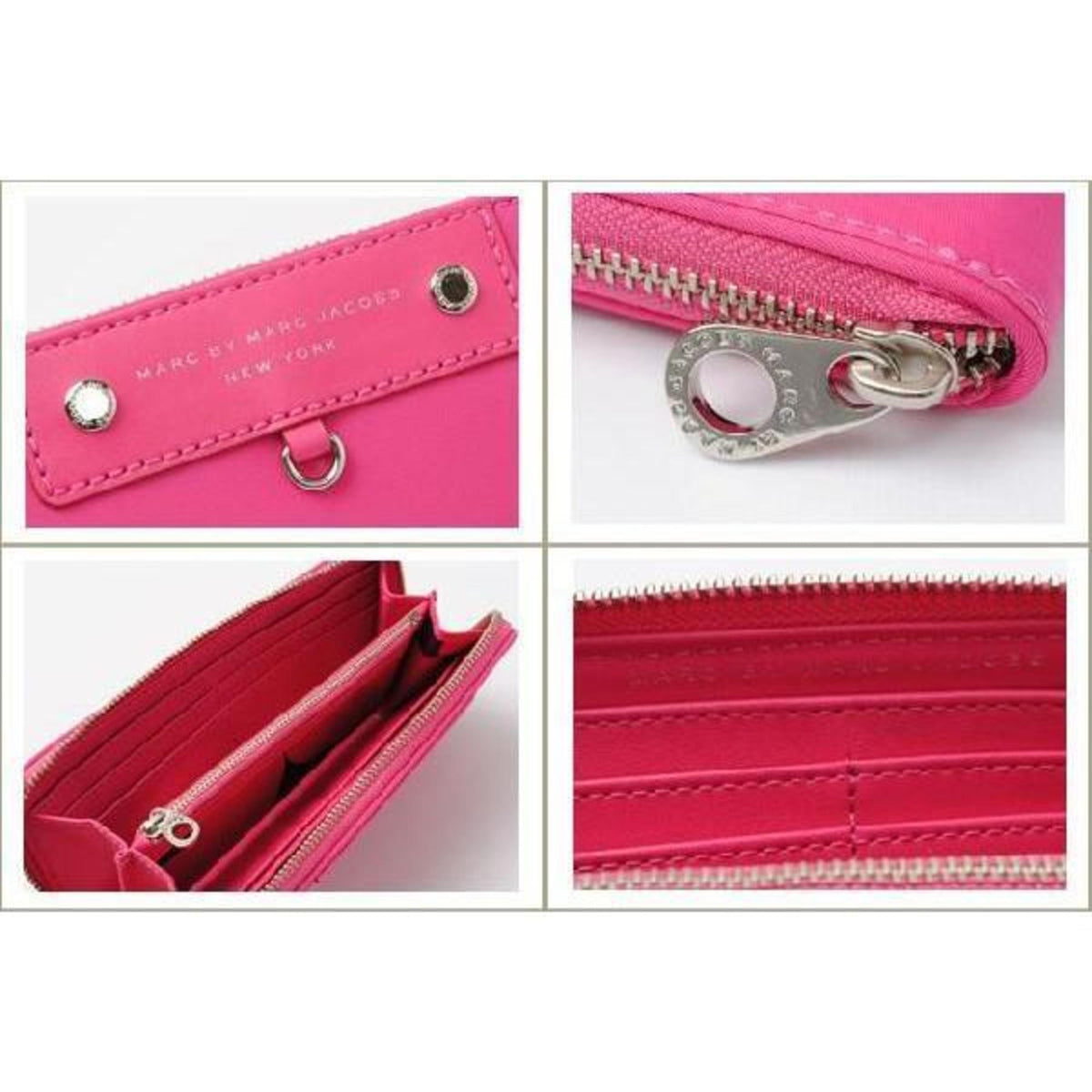 Marc By Marc Jacobs Pink Nylon Long Wallet (Bi-Fold) (Pre-Owned)
