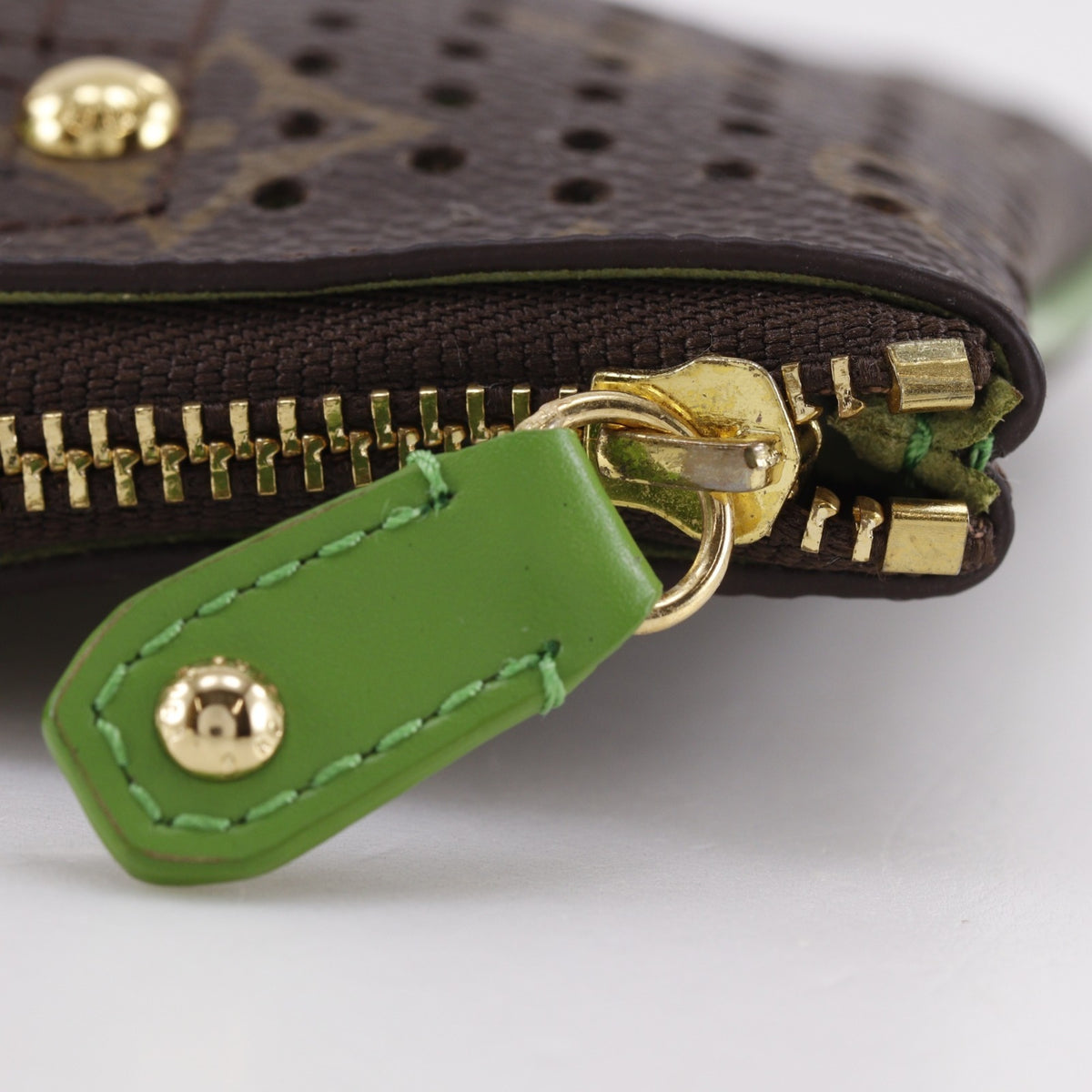 Louis Vuitton Brown Monogram Vert Monogram Pochette Pouch (Pre-Owned)