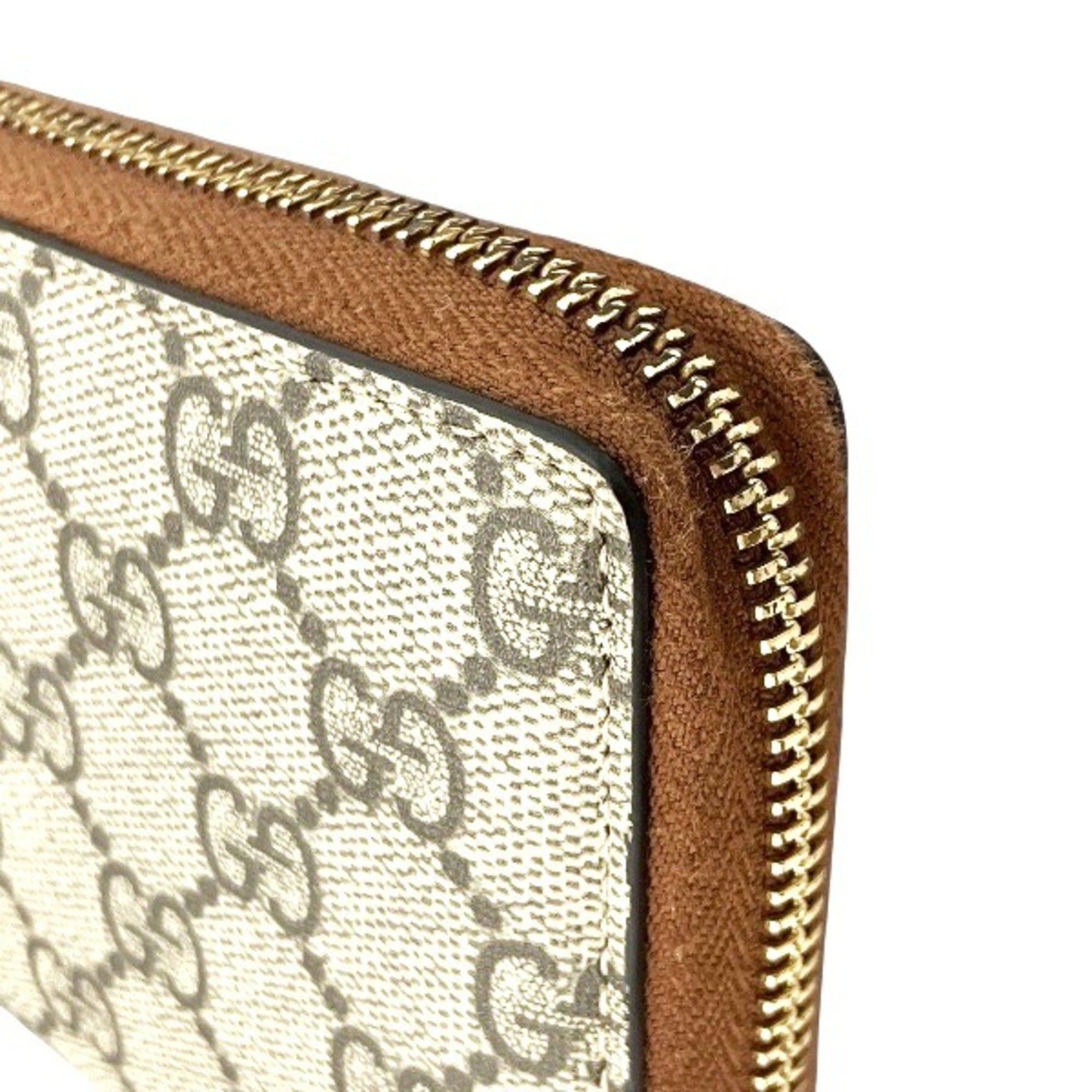 Gucci Beige Gg Supreme Long Wallet (Bi-Fold) (Pre-Owned)