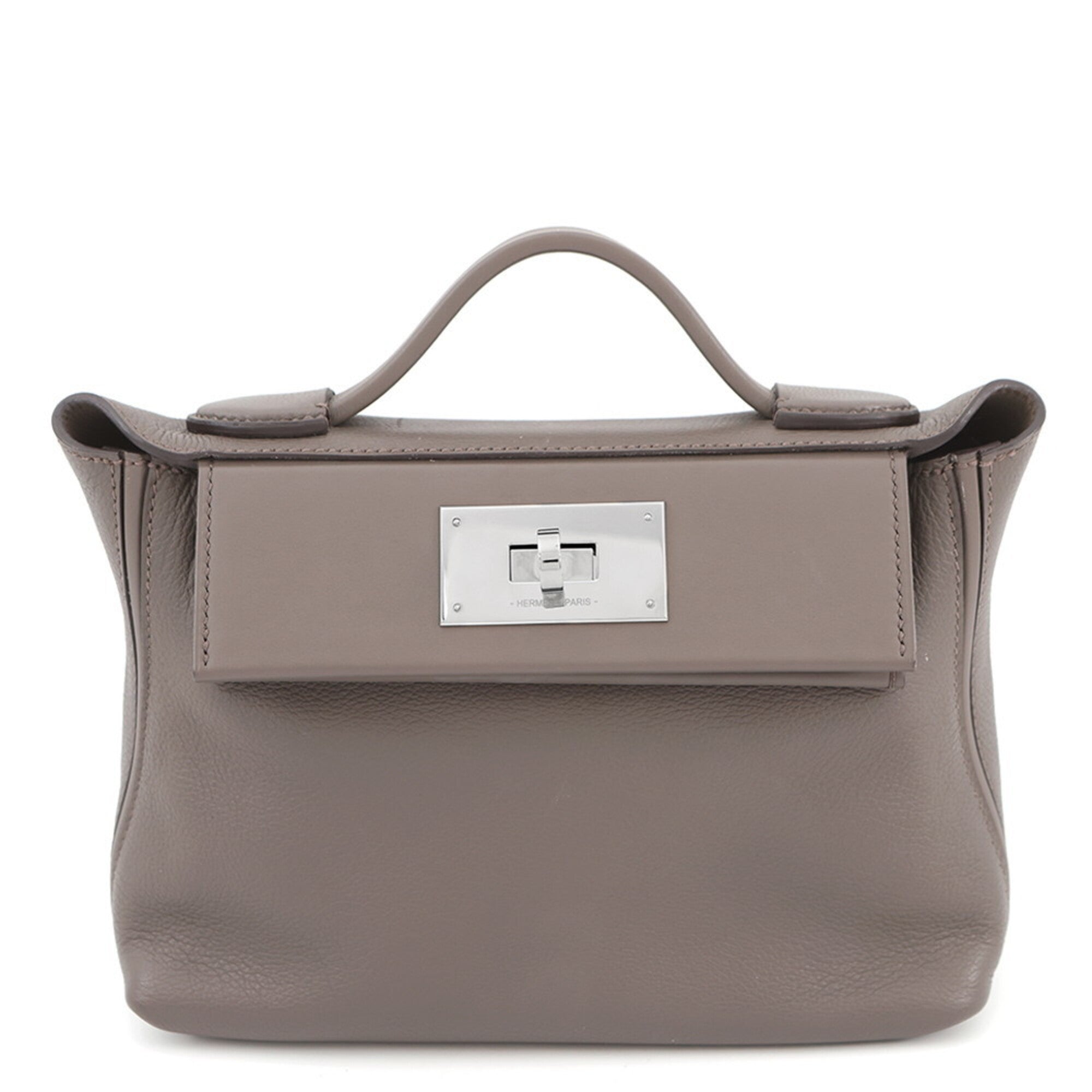Hermes Etain Swift Leather Handbag Shoulder Bag (Pre-Owned)