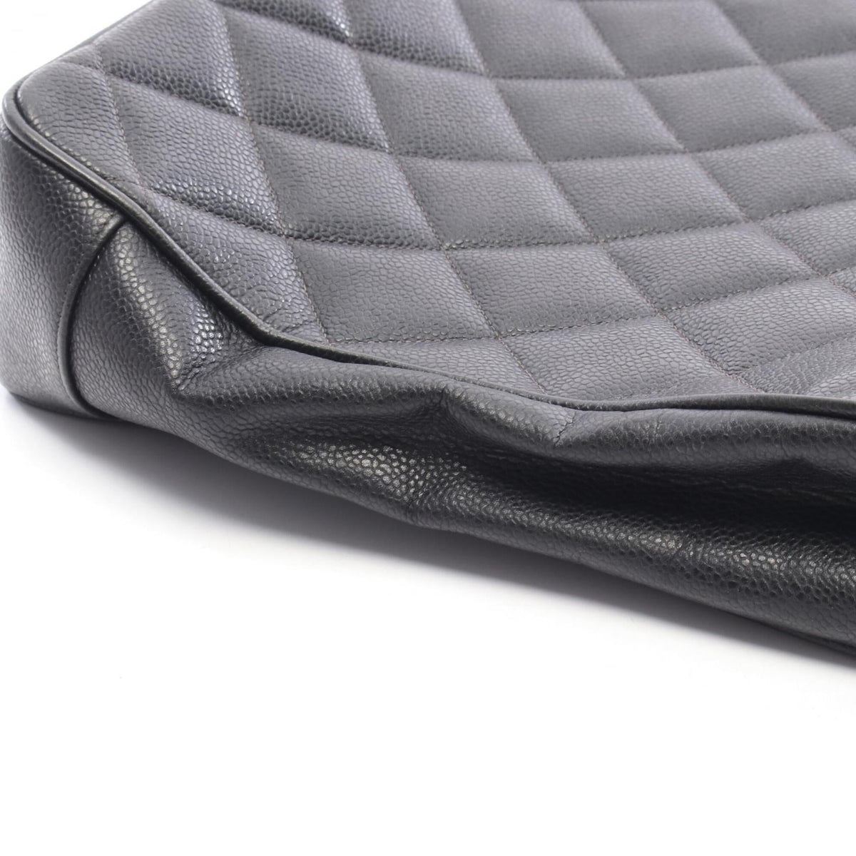 Chanel Matelasse Black Grained Calfskin Handbag Tote Bag (Pre-Owned)