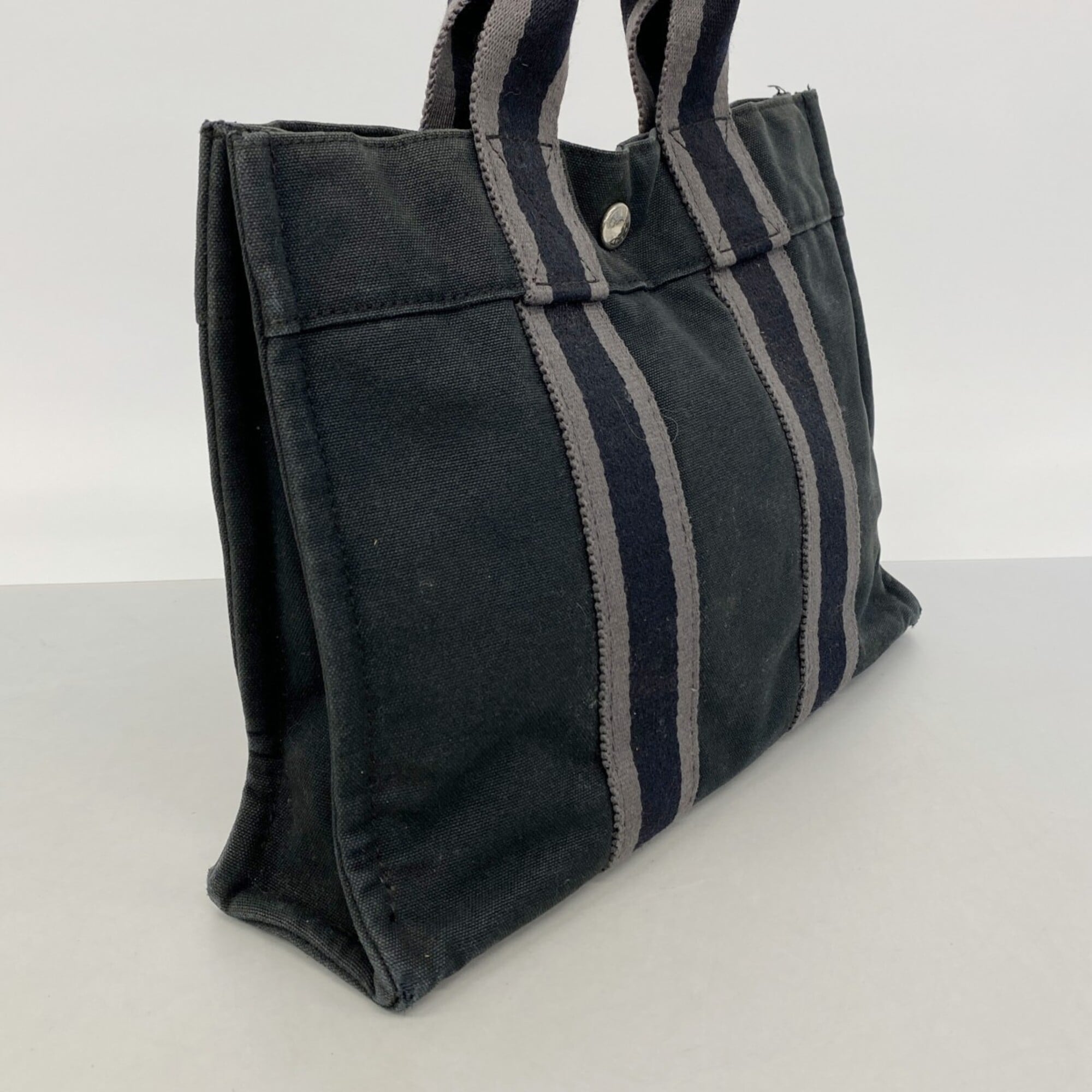 Hermes Black Canvas Handbag (Pre-Owned)