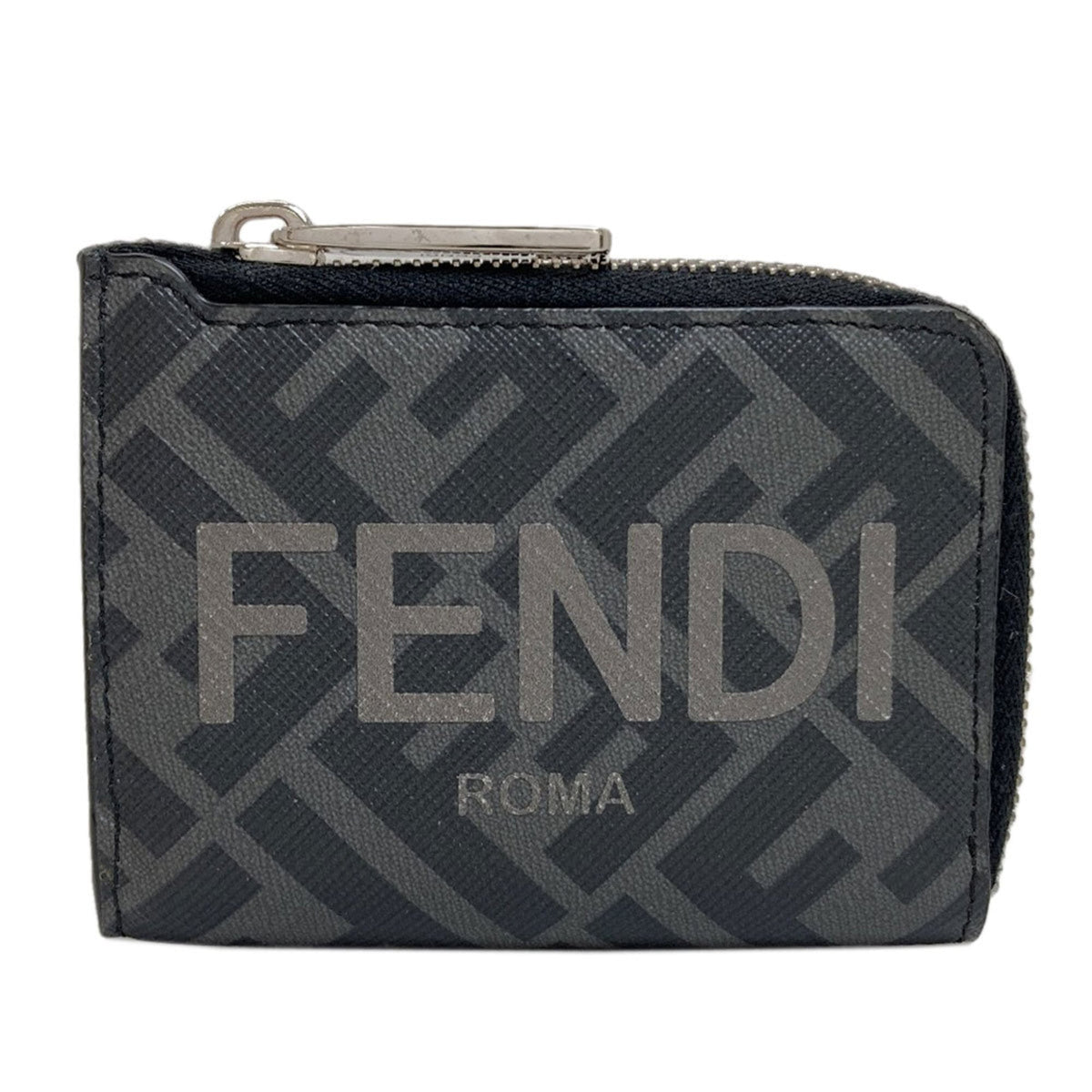 Fendi Gray Pvc Coin Purse/Coin Case (Pre-Owned)