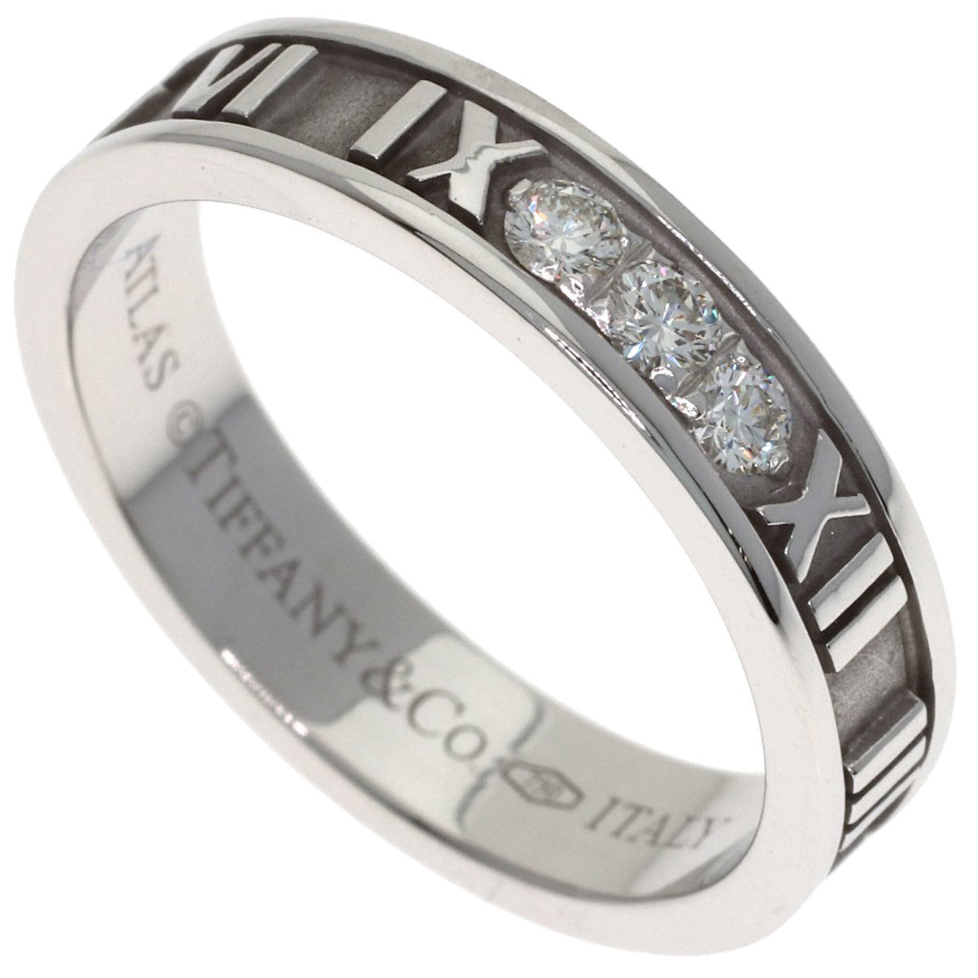 Tiffany Atlas White Gold (18K) Band Ring (Pre-Owned)